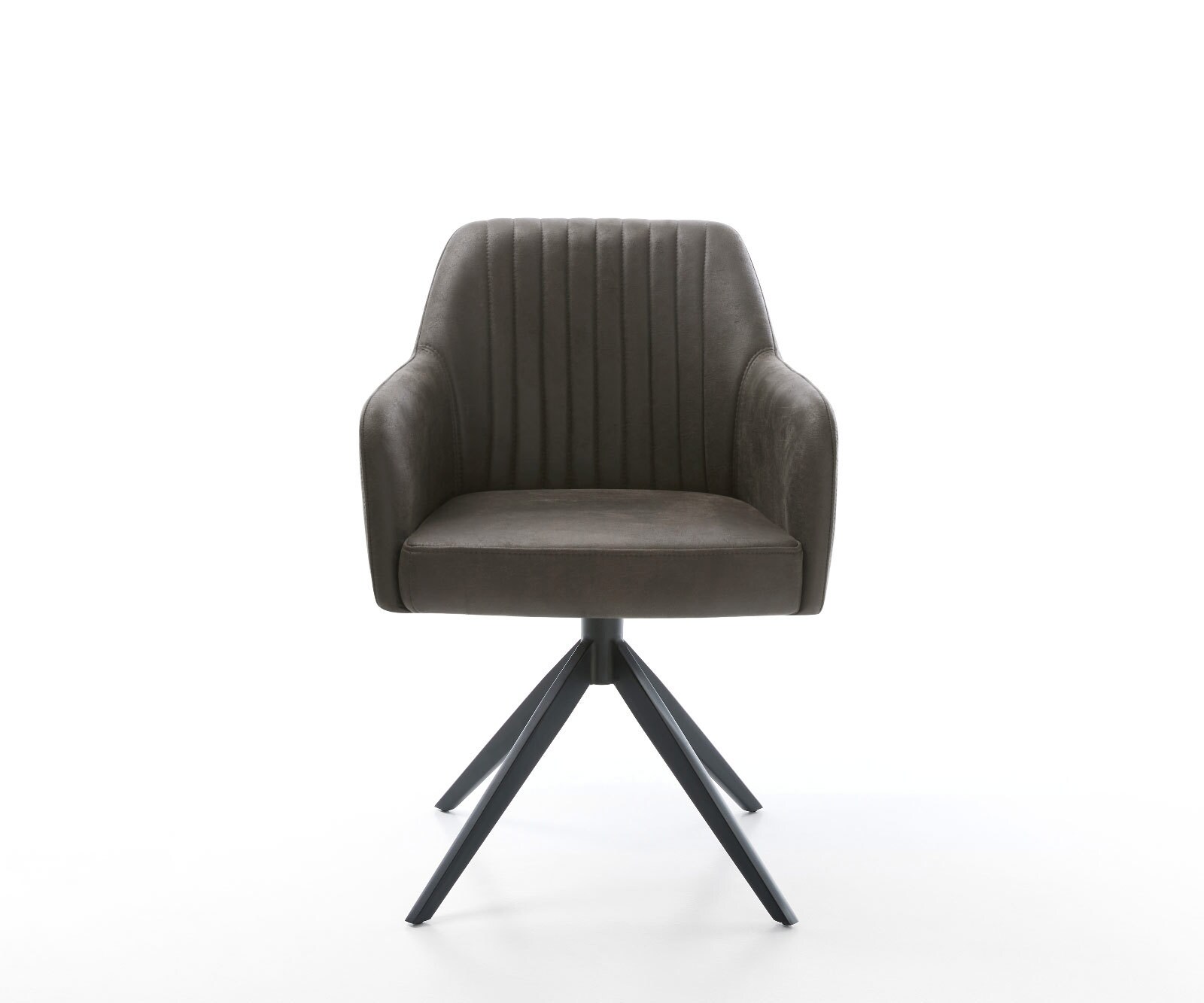 Drehstuhl Greg-Flex Mikrofaser Anthrazit Vintage Kreuzgestell breit Schwarz 360° drehbar Wippfunktion Taschenfederkern 1 Drehstuhl Greg-Flex Mikrofaser Anthrazit Vintage Kreuzgestell breit Schwarz 360° drehbar Wippfunktion Taschenfederkern 1