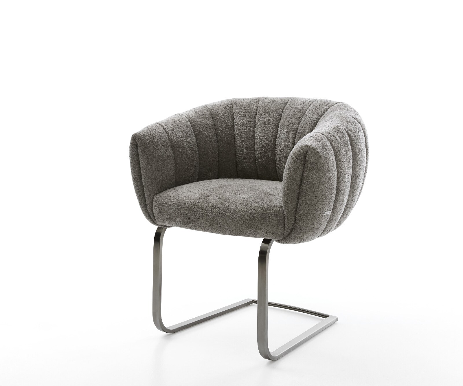 Freischwinger Jada-Flex Bouclé Soft Schlamm Freischwinger flach Graphit Taschenfederkern