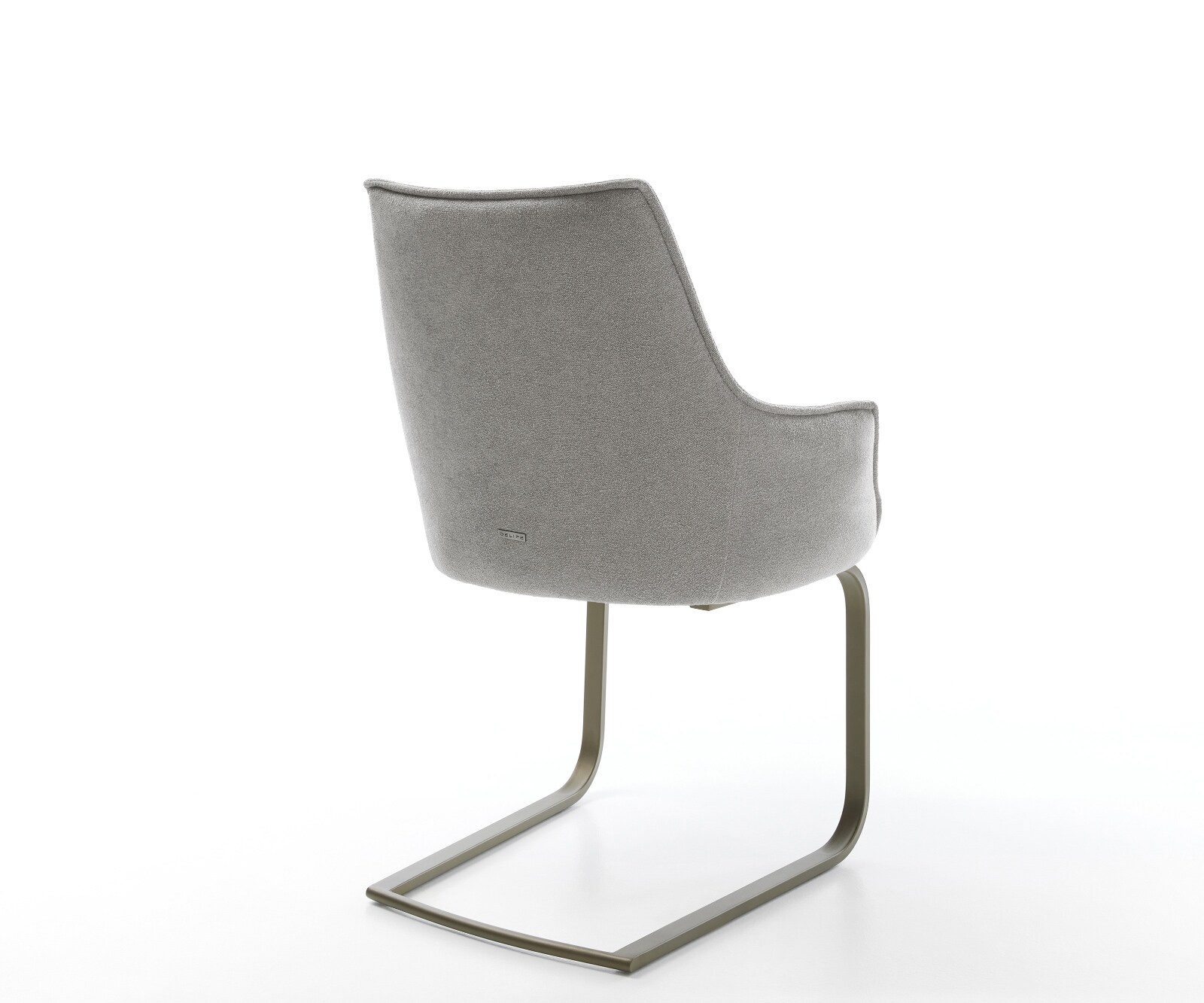 Freischwinger Alja-Flex mit Armlehnen Strukturstoff Soft Grau Freischwinger flach Effektfinish Titan Taschenfederkern 4