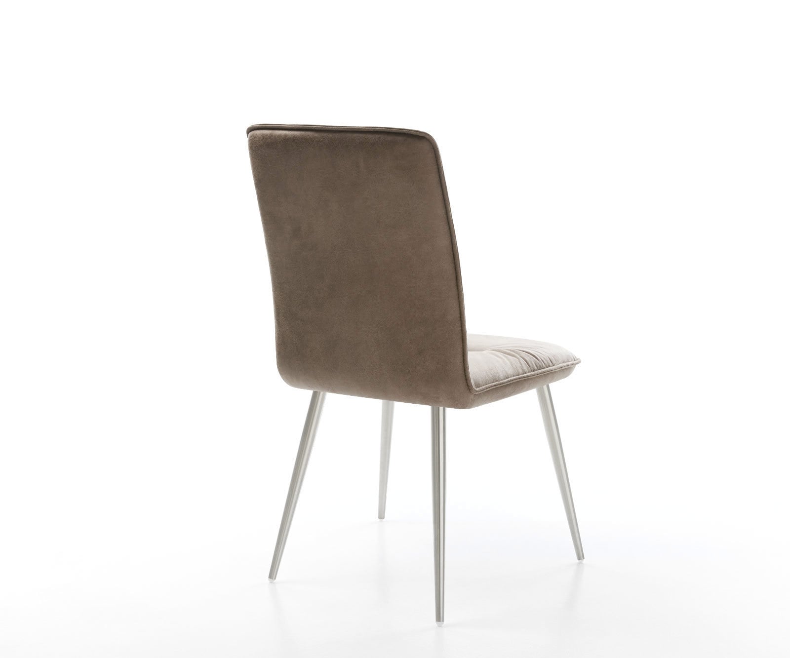 Esszimmerstuhl Vinjo-Flex Mikrofaser Taupe Vintage 4-Fuß konisch Edelstahl 4 Esszimmerstuhl Vinjo-Flex Mikrofaser Taupe Vintage 4-Fuß konisch Edelstahl 4
