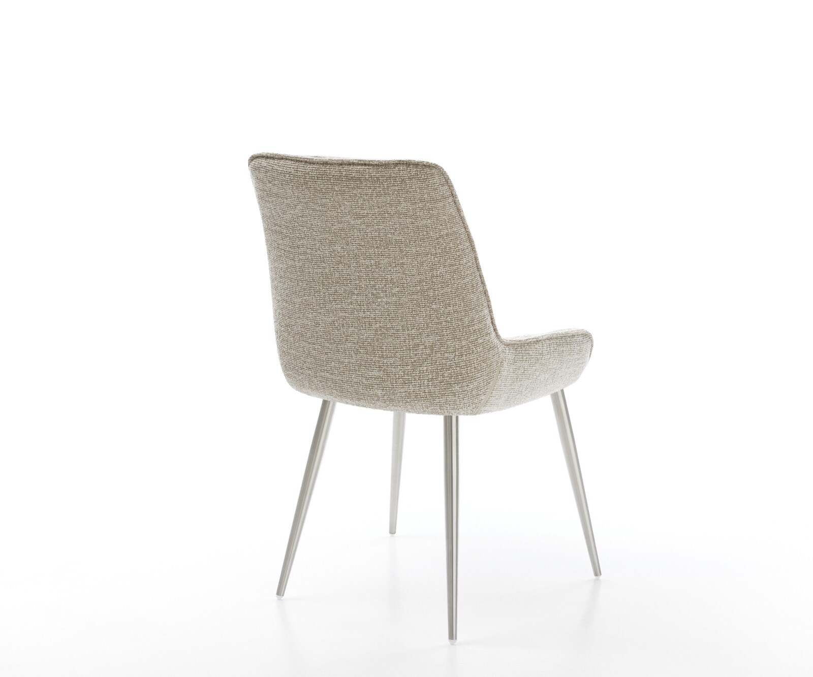 Esszimmerstuhl Taimi-Flex Webstoff Soft Beige 4-Fuß konisch Edelstahl 4