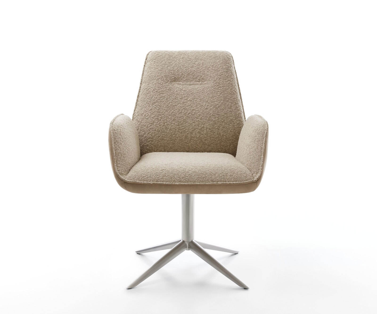 Drehstuhl Zoa-Flex Materialmix Schlamm Fußkreuz Edelstahl 360° drehbar Wippfunktion Taschenfederkern 1 Drehstuhl Zoa-Flex Materialmix Schlamm Fußkreuz Edelstahl 360° drehbar Wippfunktion Taschenfederkern 1