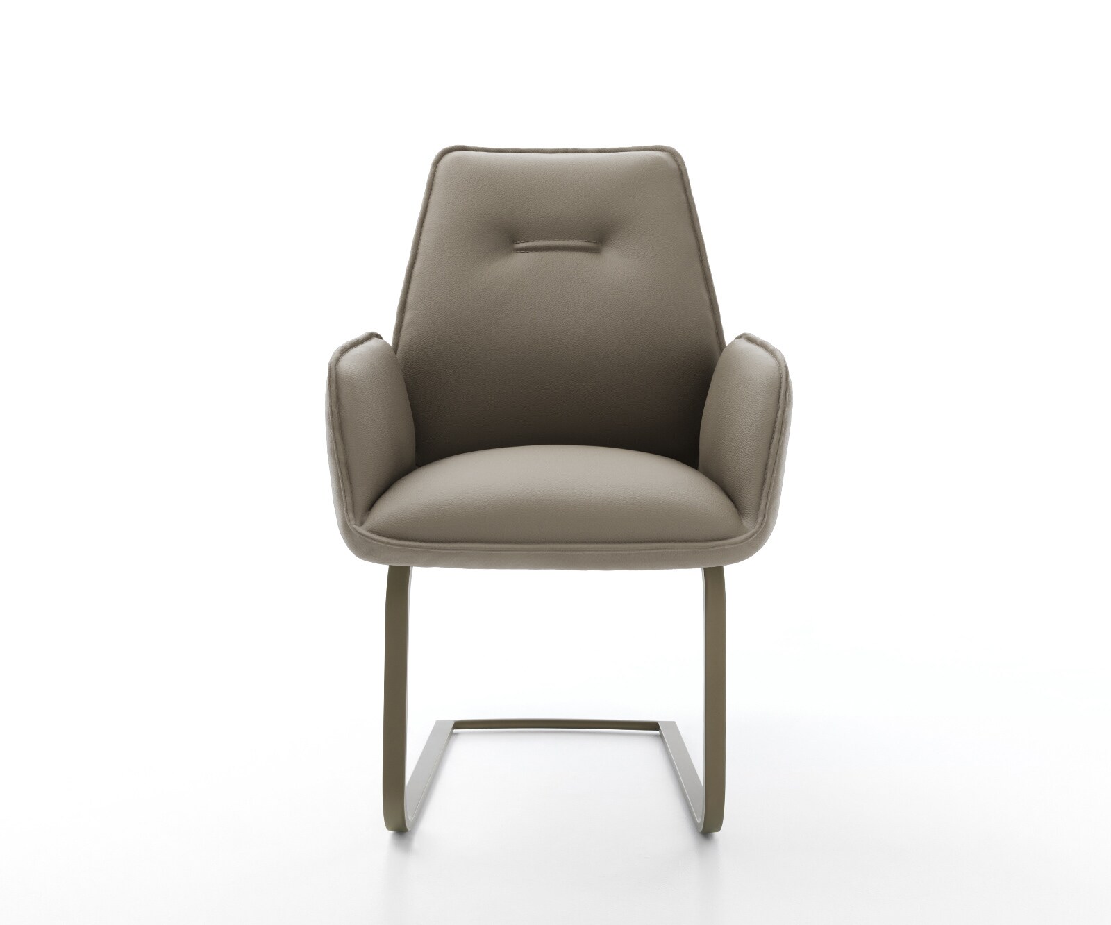 Freischwinger Zoa-Flex Echt-Leder Schlamm Freischwinger flach Effektfinish Titan 2