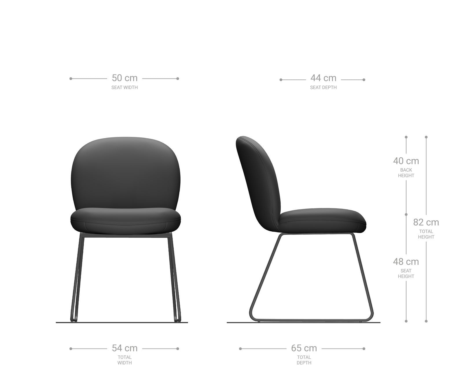 Esszimmerstuhl Nube-Flex Cord Silbergrau Kufengestell Schwarz Taschenfederkern 5 Esszimmerstuhl Nube-Flex Cord Silbergrau Kufengestell Schwarz Taschenfederkern 5
