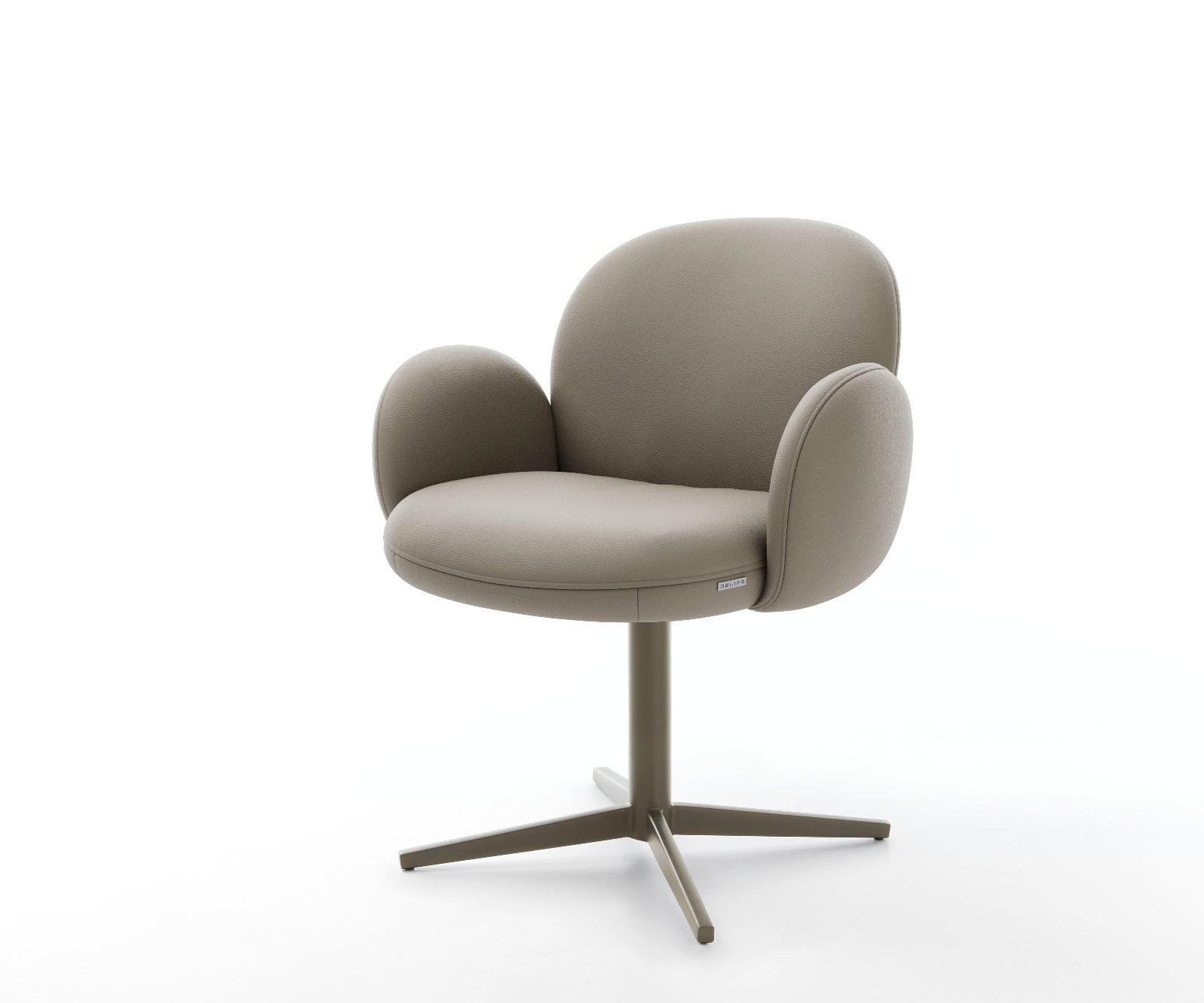 Drehstuhl Nube-Flex mit Armlehnen Echt-Leder Schlamm Fußkreuz Effektfinish Titan 360° drehbar Taschenfederkern Drehstuhl Nube-Flex mit Armlehnen Echt-Leder Schlamm Fußkreuz Effektfinish Titan 360° drehbar Taschenfederkern