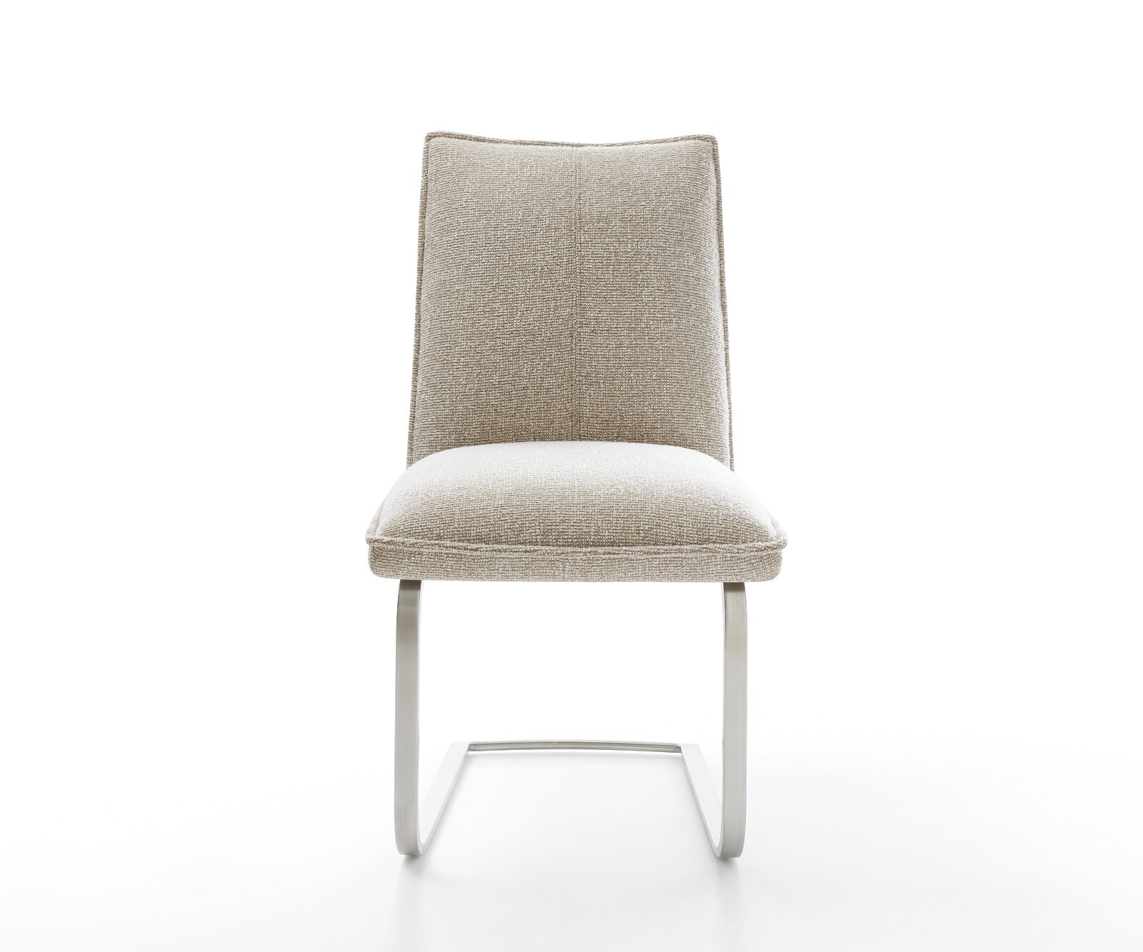 Freischwinger Lelio-Flex Webstoff Soft Beige Freischwinger flach Edelstahl Taschenfederkern 1