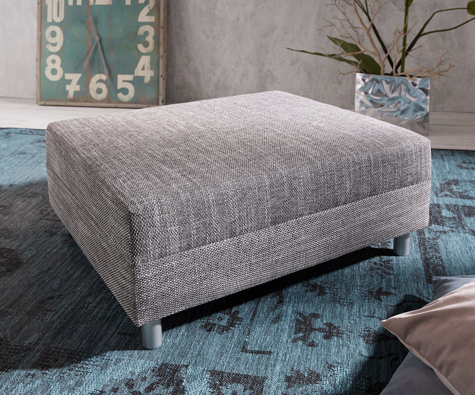 Hocker Clovis B98 x T83 Hellgrau Modul Strukturstoff Hocker Clovis B98 x T83 Hellgrau Modul Strukturstoff