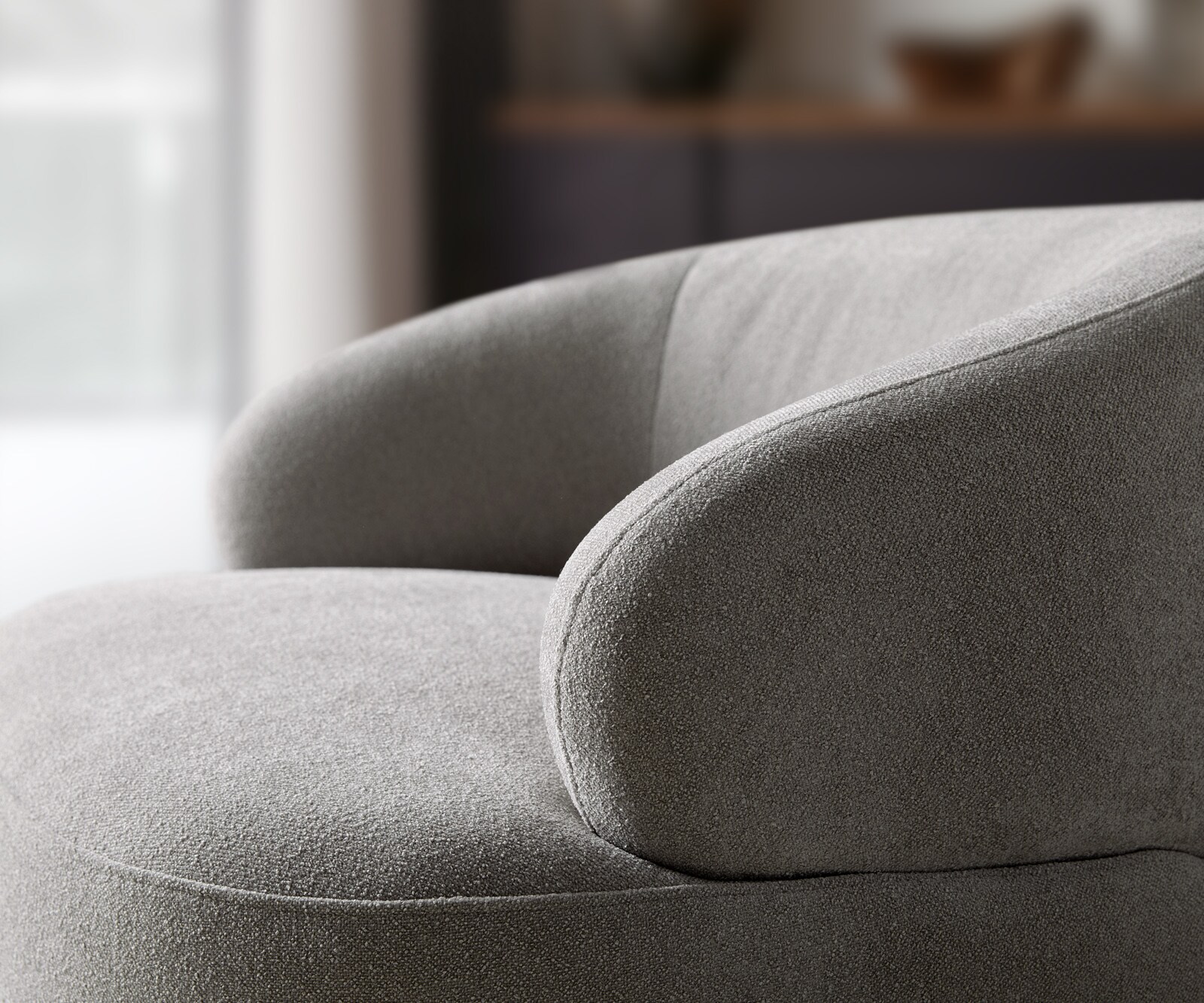 Loungesessel Nova 88x88 cm Strukturstoff Soft Grau 5