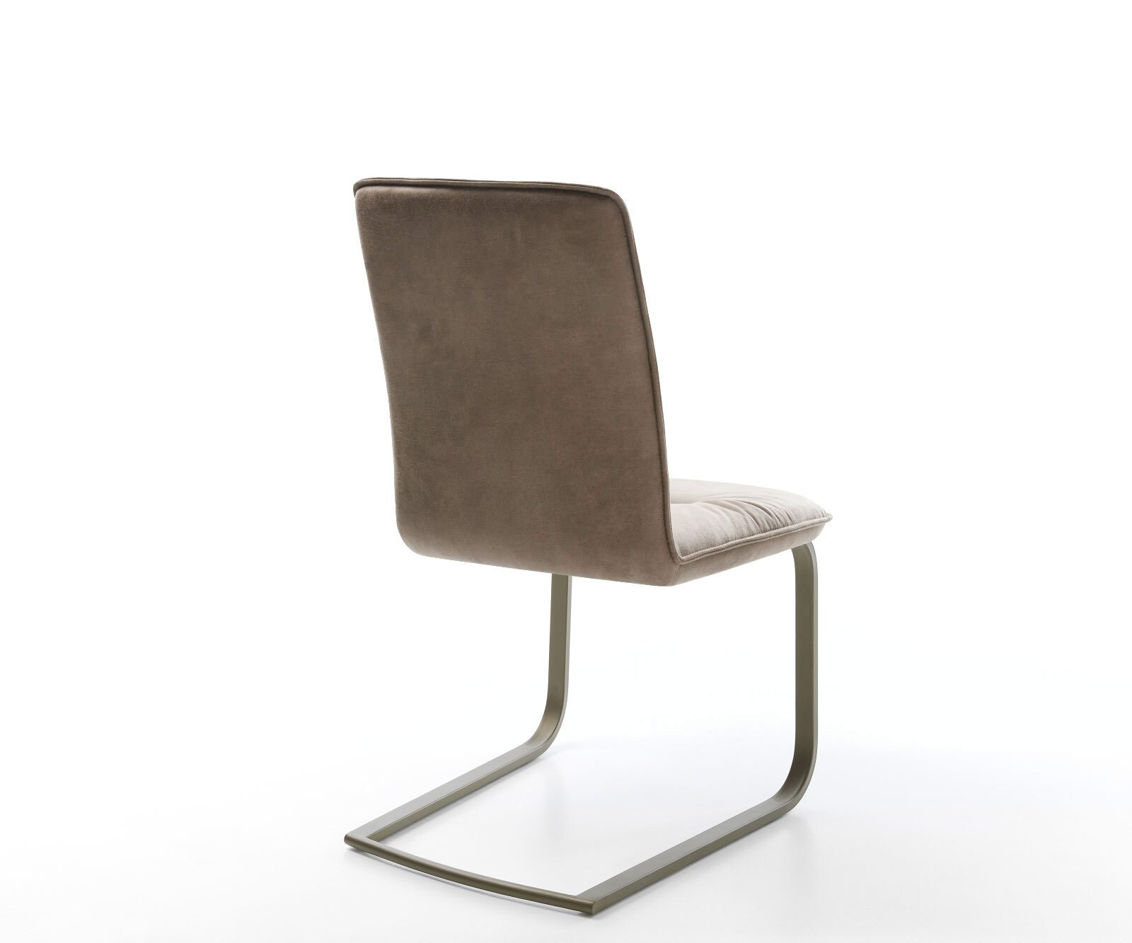 Freischwinger Vinjo-Flex Mikrofaser Taupe Vintage Freischwinger flach Effektfinish Titan 4