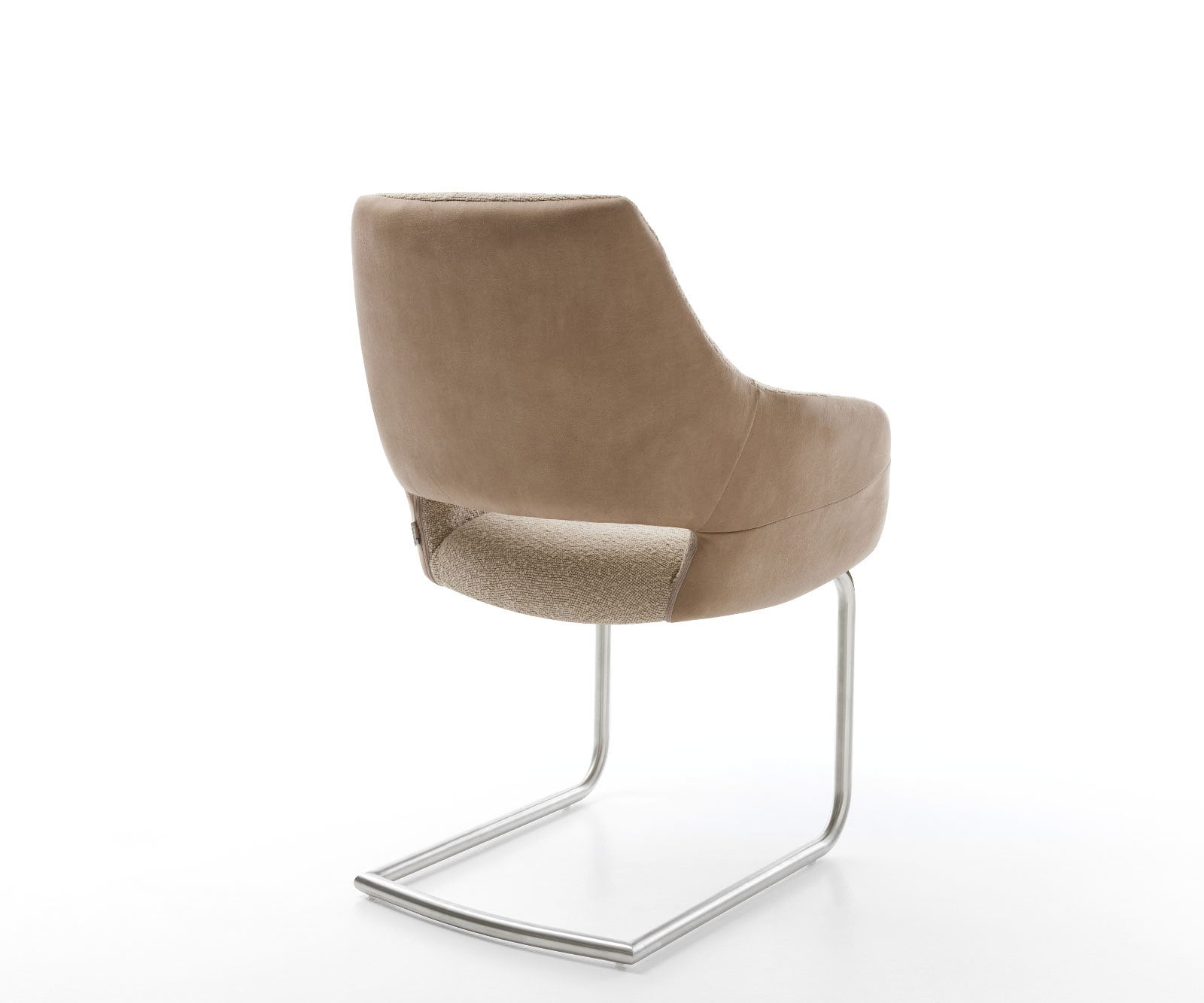 Freischwinger Yago-Flex mit Armlehnen Materialmix Schlamm Freischwinger rund Edelstahl Taschenfederkern 4 Freischwinger Yago-Flex mit Armlehnen Materialmix Schlamm Freischwinger rund Edelstahl Taschenfederkern 4