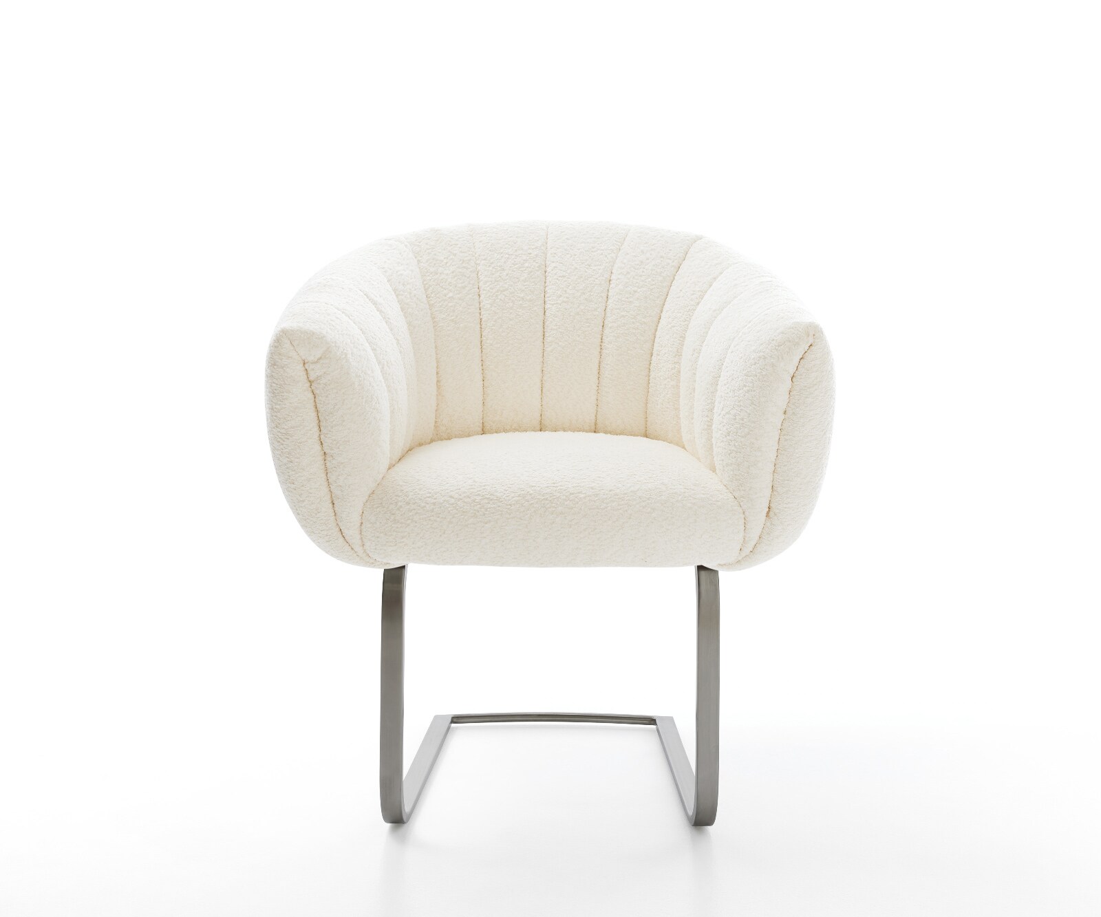 Freischwinger Jada-Flex Bouclé Weiß Freischwinger flach Graphit Taschenfederkern 1