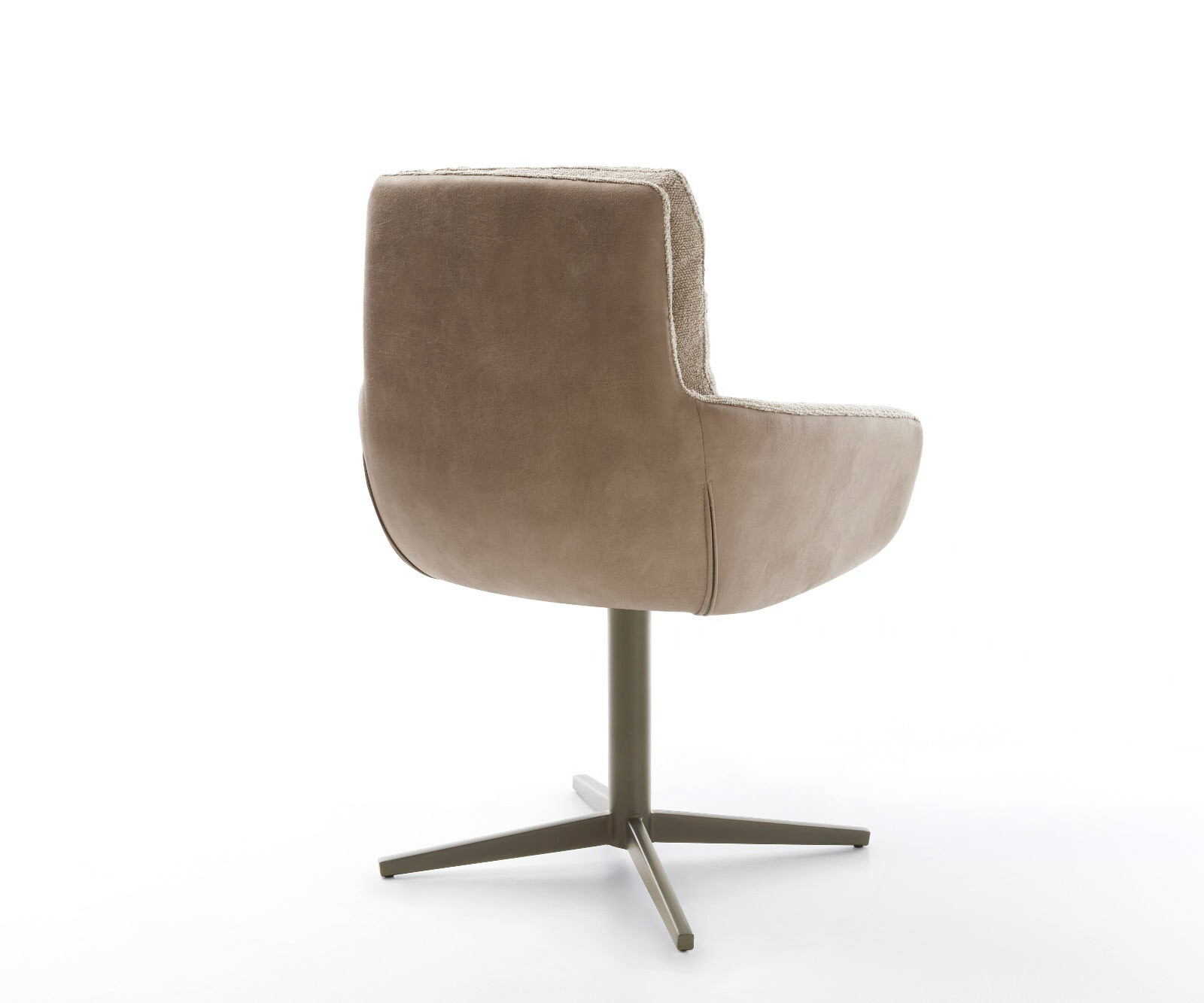 Drehstuhl Abelia-Flex mit Armlehnen Materialmix Schlamm Fußkreuz Effektfinish Titan 360° drehbar 5