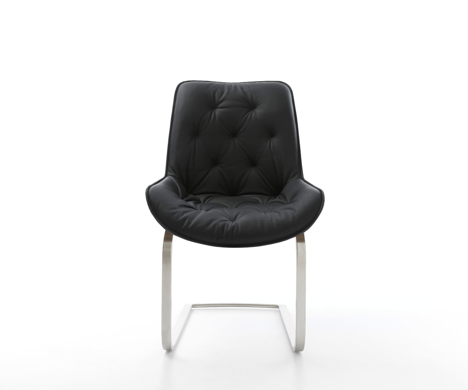 Freischwinger Taimi-Flex Echt-Leder Schwarz Freischwinger flach Edelstahl 2 Freischwinger Taimi-Flex Echt-Leder Schwarz Freischwinger flach Edelstahl 2