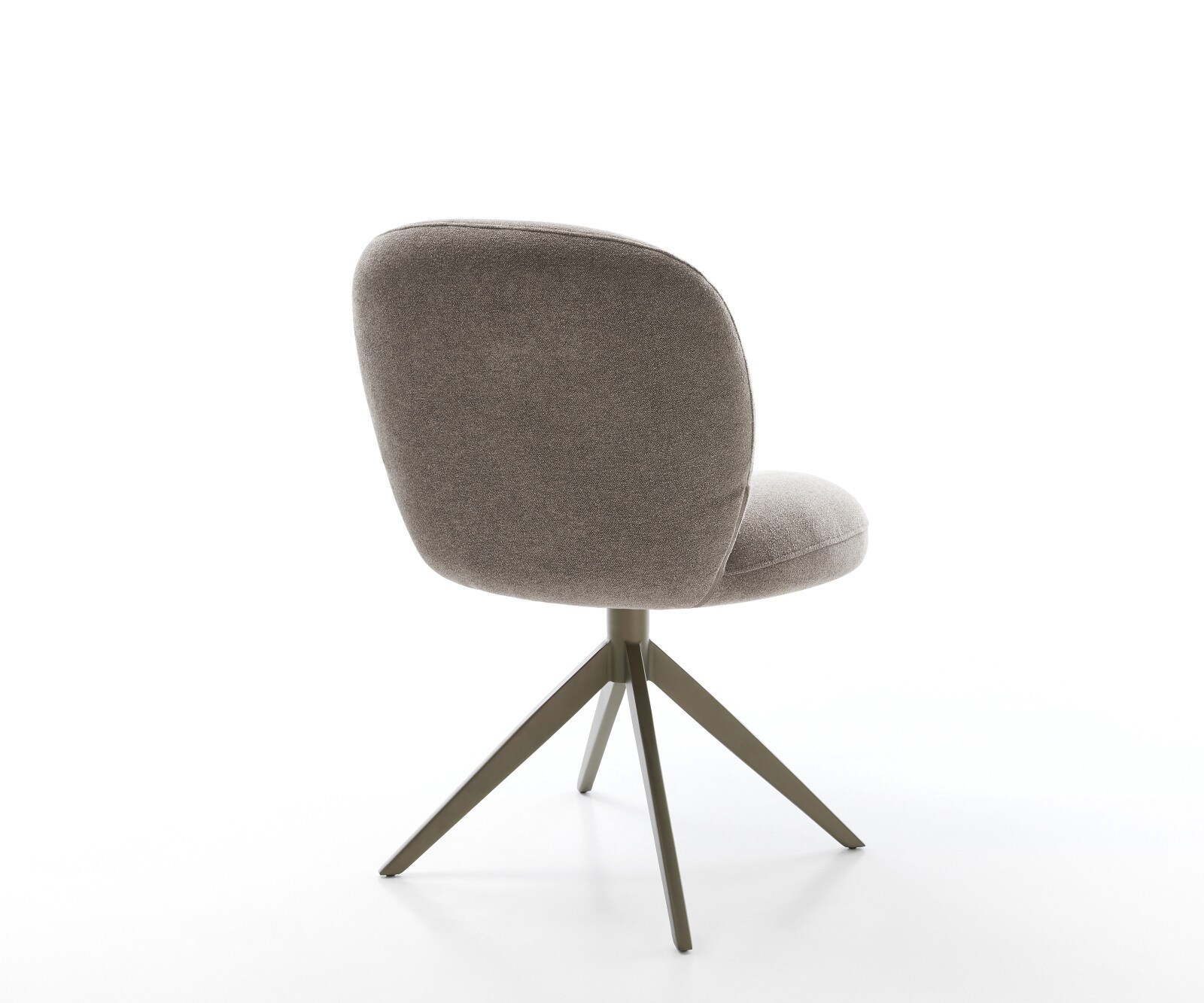 Drehstuhl Nube-Flex Strukturstoff Soft Taupe Kreuzgestell breit Effektfinish Titan 360° drehbar Wippfunktion Taschenfederkern 5