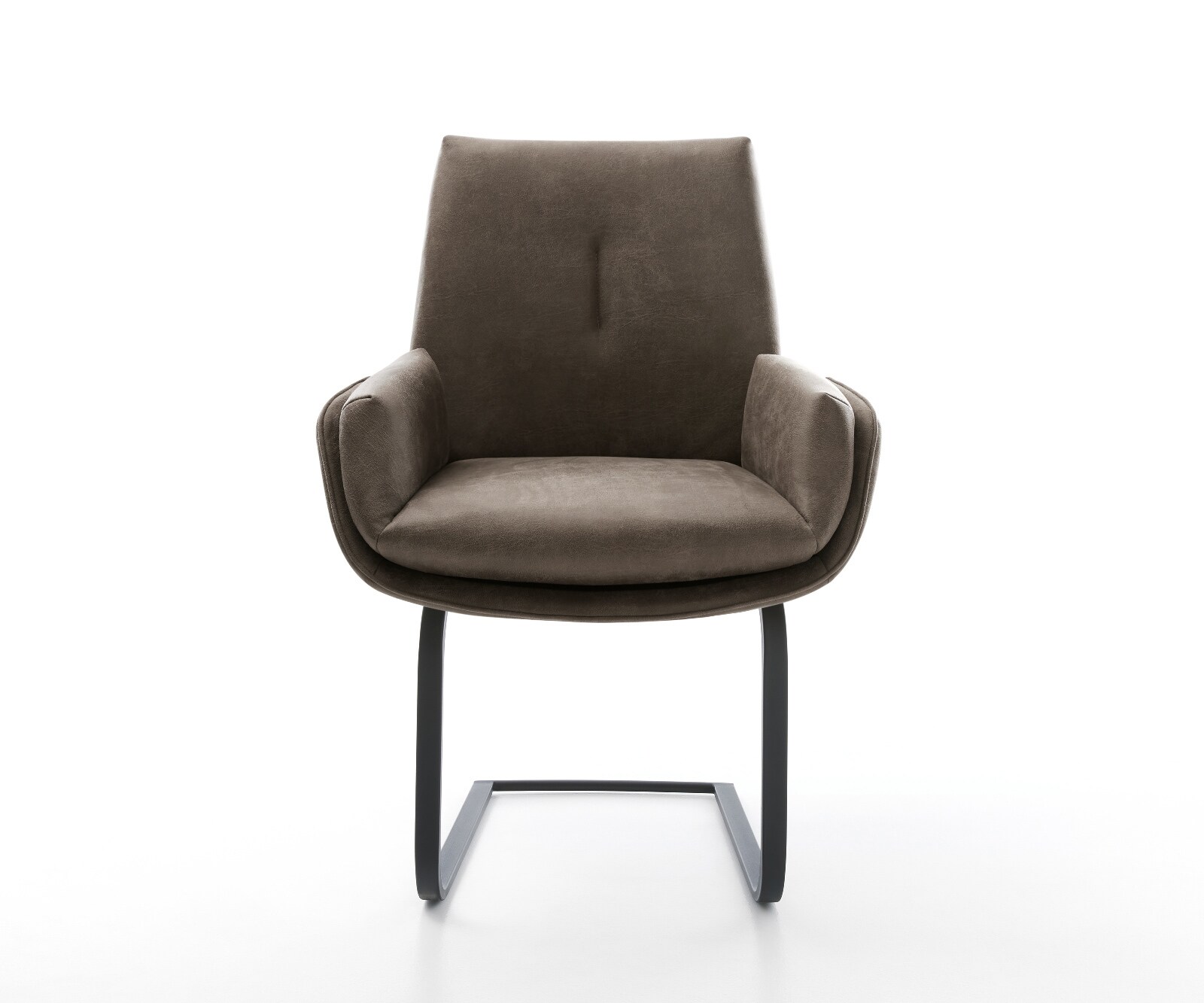 Freischwinger Clea-Flex Mikrofaser Taupe Vintage Freischwinger flach Schwarz 2