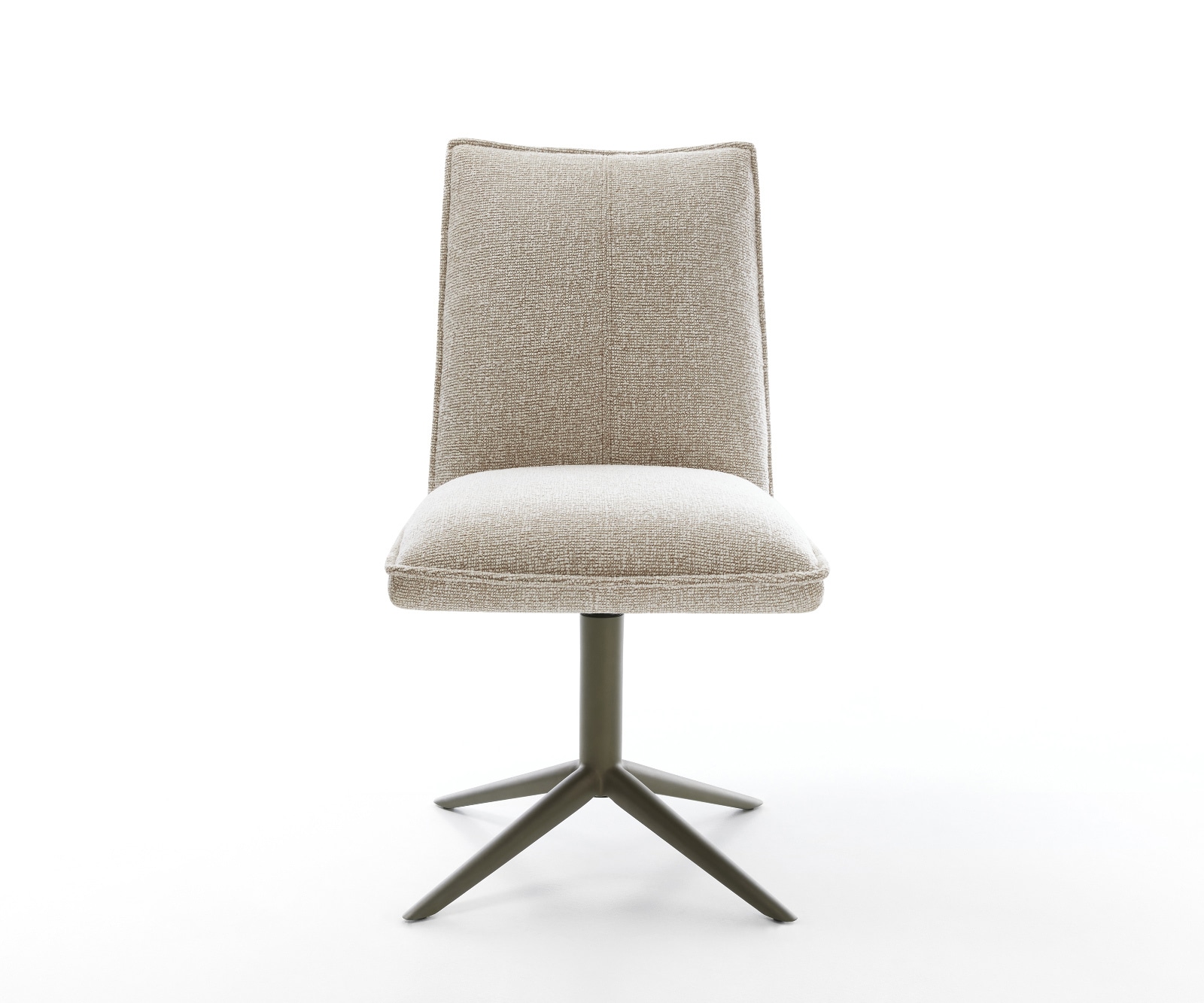 Drehstuhl Lelio-Flex Webstoff Soft Beige Fußkreuz Effektfinish Titan 360° drehbar Wippfunktion Taschenfederkern 1