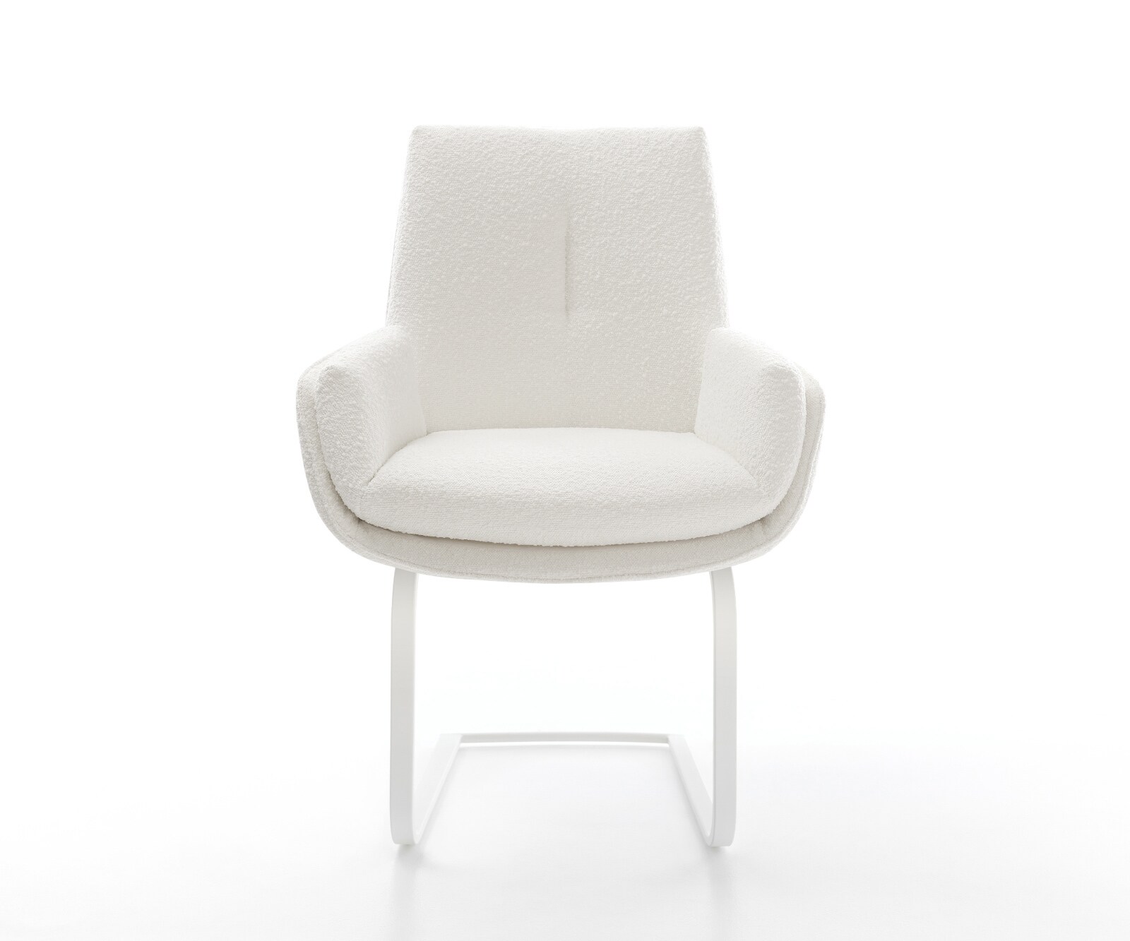 Freischwinger Clea-Flex Bouclé Creme-Weiß Freischwinger flach Weiß 1