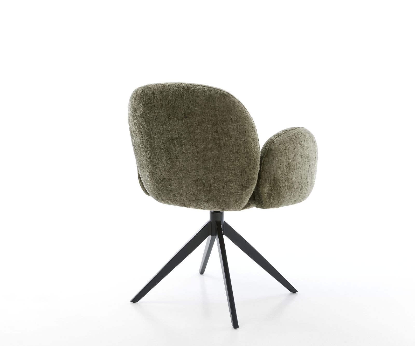 Drehstuhl Nube-Flex mit Armlehnen Chenille Olive Kreuzgestell breit Schwarz 360° drehbar Wippfunktion Taschenfederkern 4 Drehstuhl Nube-Flex mit Armlehnen Chenille Olive Kreuzgestell breit Schwarz 360° drehbar Wippfunktion Taschenfederkern 4