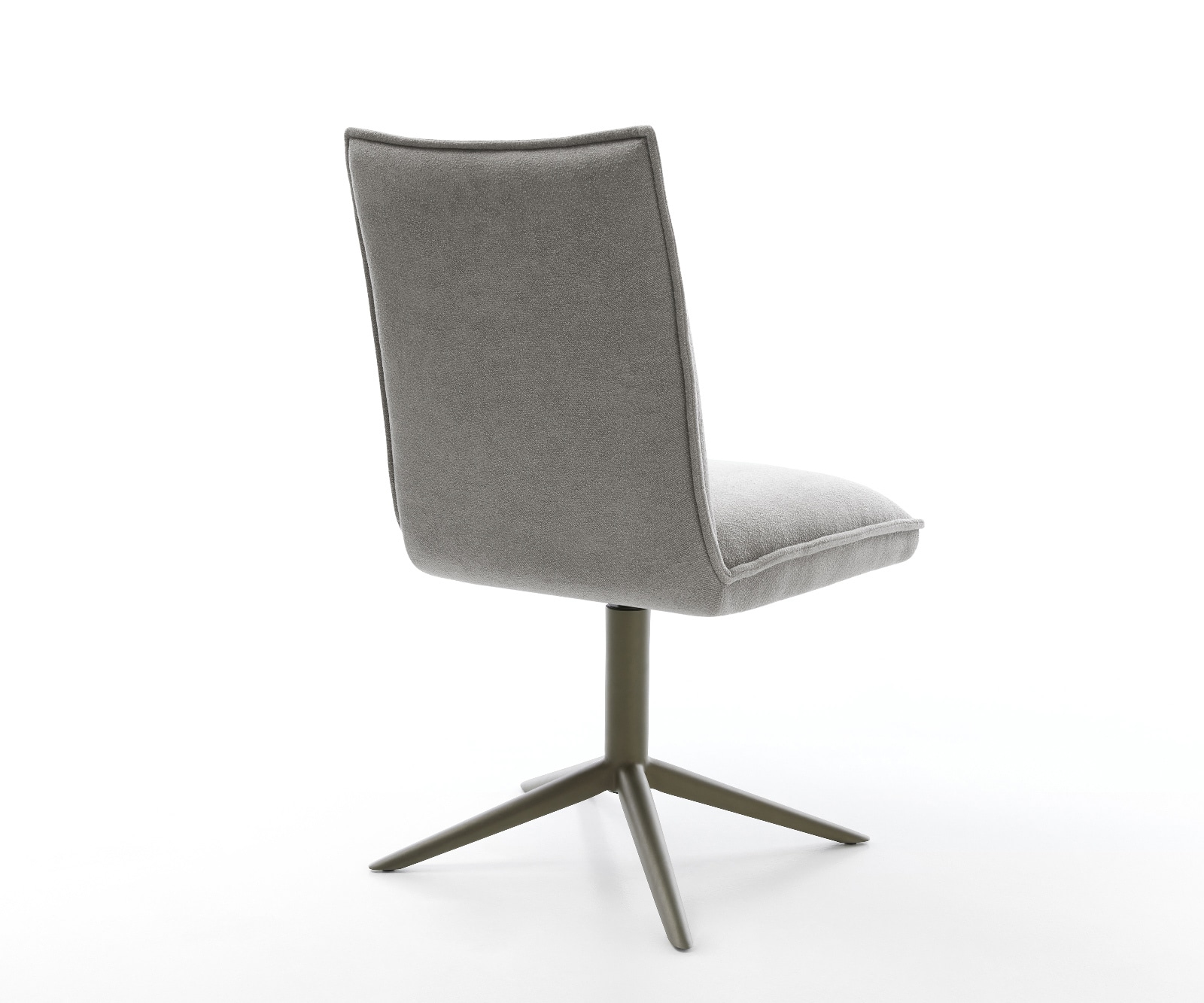 Drehstuhl Lelio-Flex Strukturstoff Soft Grau Fußkreuz Effektfinish Titan 360° drehbar Wippfunktion Taschenfederkern 4