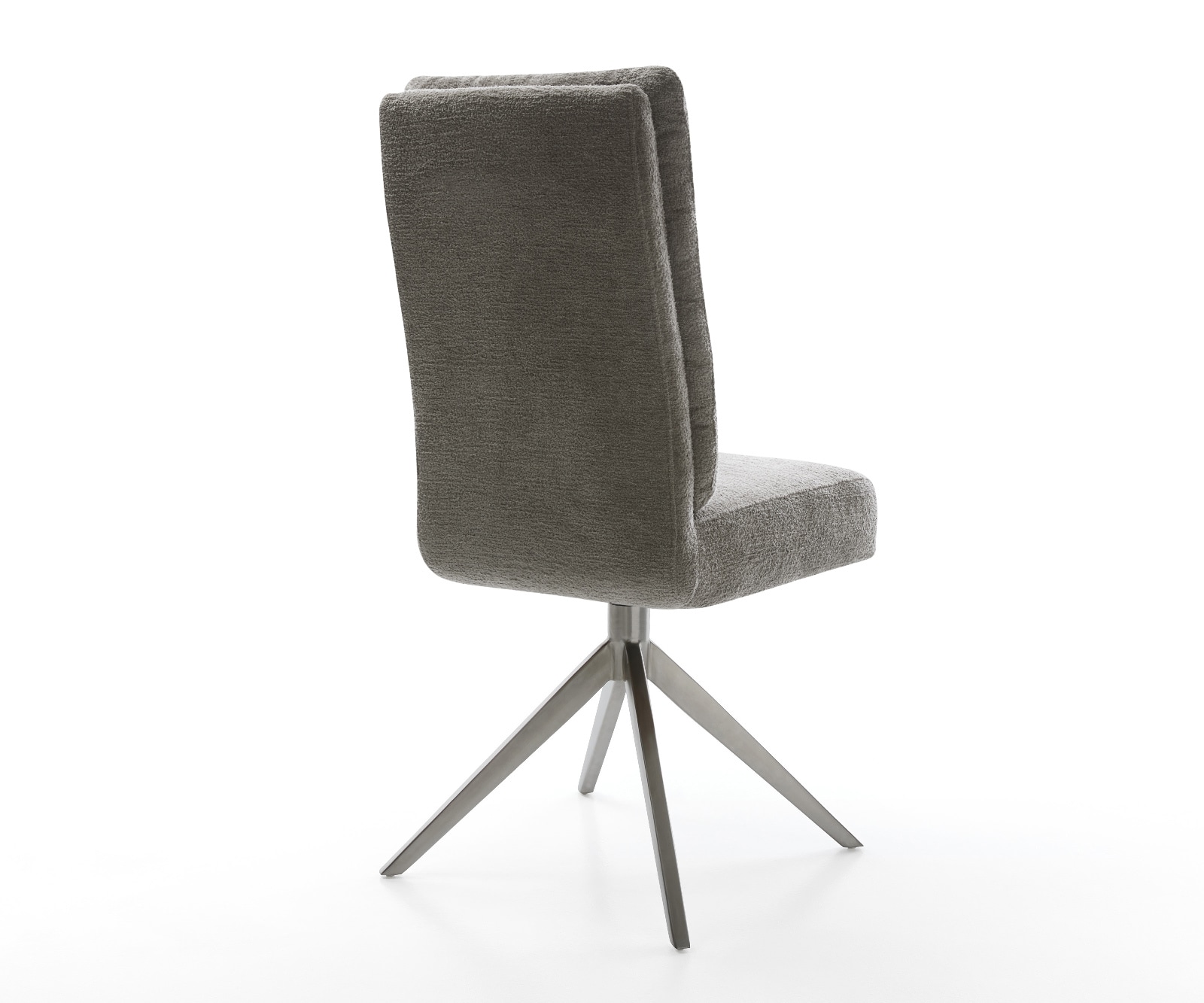 Drehstuhl Pela-Flex Bouclé Soft Schlamm Kreuzgestell breit Graphit 360° drehbar Wippfunktion Taschenfederkern 4