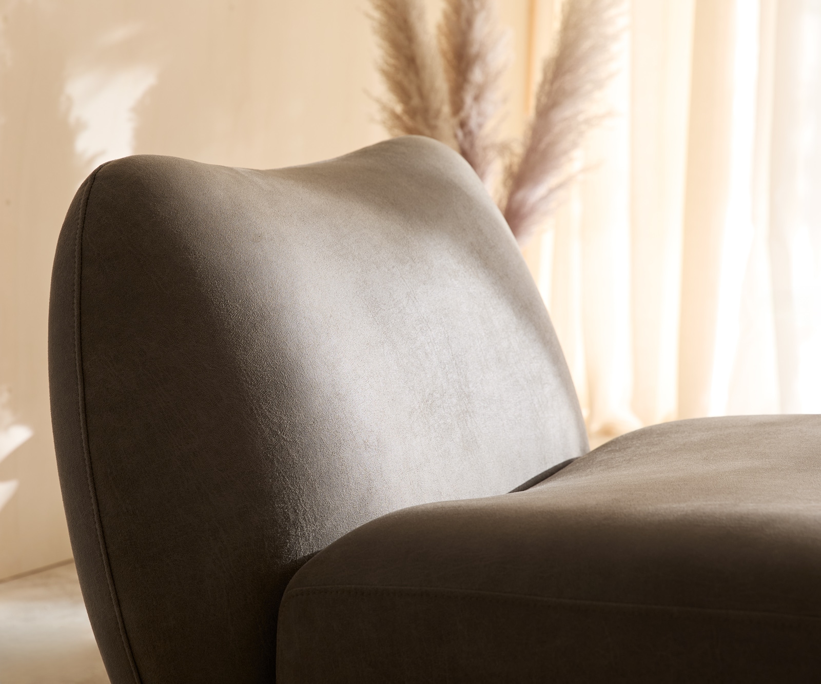 Loungesessel Zena 75x85 cm Taupe Vintage 5