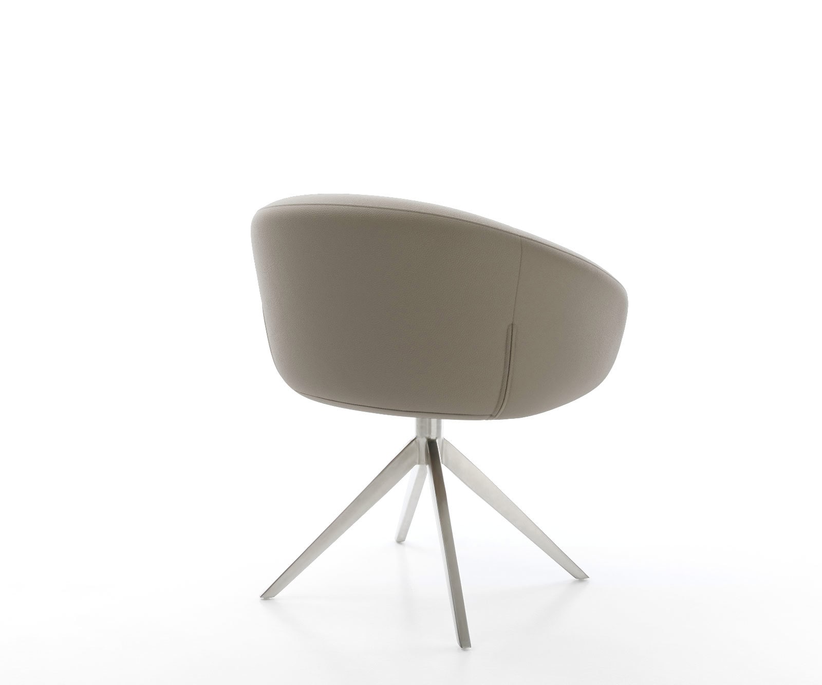 Drehstuhl Vinka-Flex mit Armlehnen Echt-Leder Schlamm Kreuzgestell breit Edelstahl 360° drehbar Wippfunktion Taschenfederkern 4 Drehstuhl Vinka-Flex mit Armlehnen Echt-Leder Schlamm Kreuzgestell breit Edelstahl 360° drehbar Wippfunktion Taschenfederkern 4