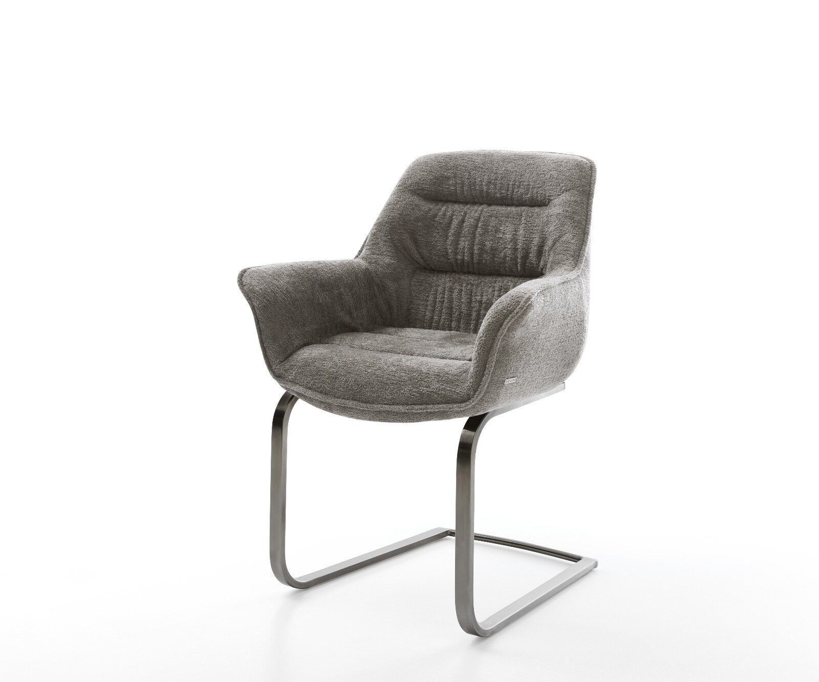 Freischwinger Kaira-Flex Bouclé Soft Schlamm Freischwinger flach Graphit 1