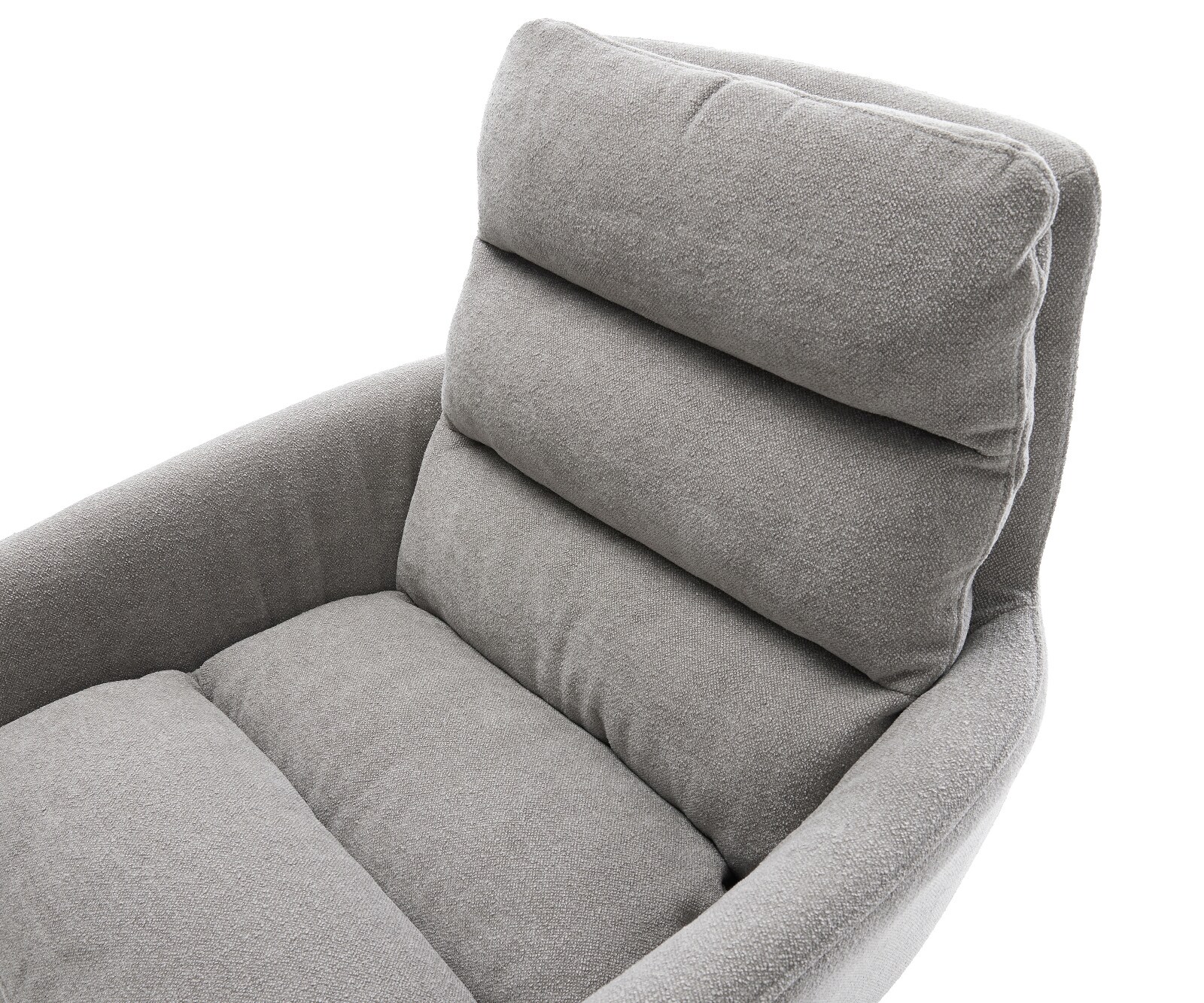 Esszimmerstuhl Abelia-Flex mit Armlehnen Strukturstoff Soft Grau Kufengestell Schwarz 4