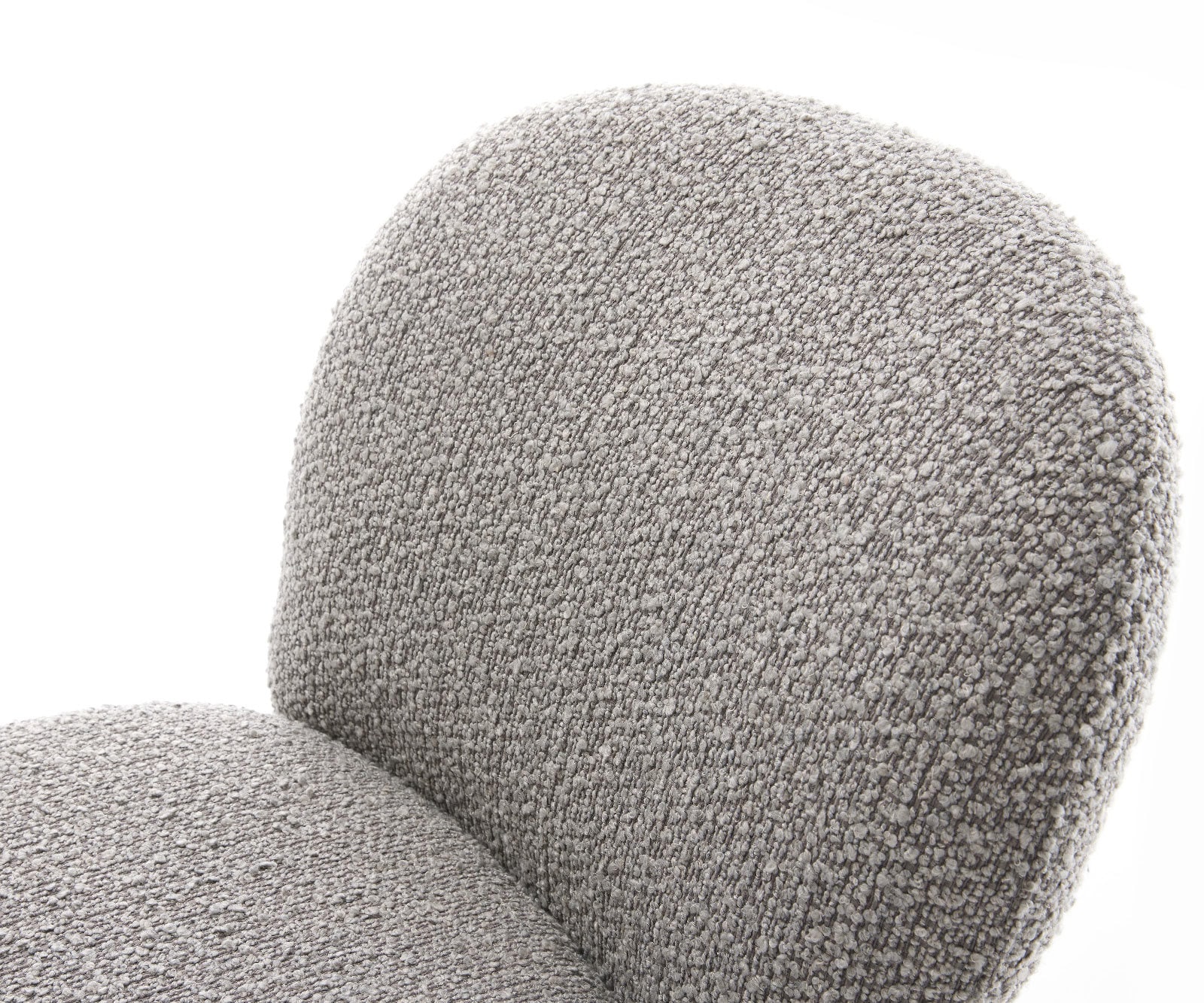 Esszimmerstuhl Nube-Flex Bouclé Silbergrau Kufengestell Edelstahl Taschenfederkern 3