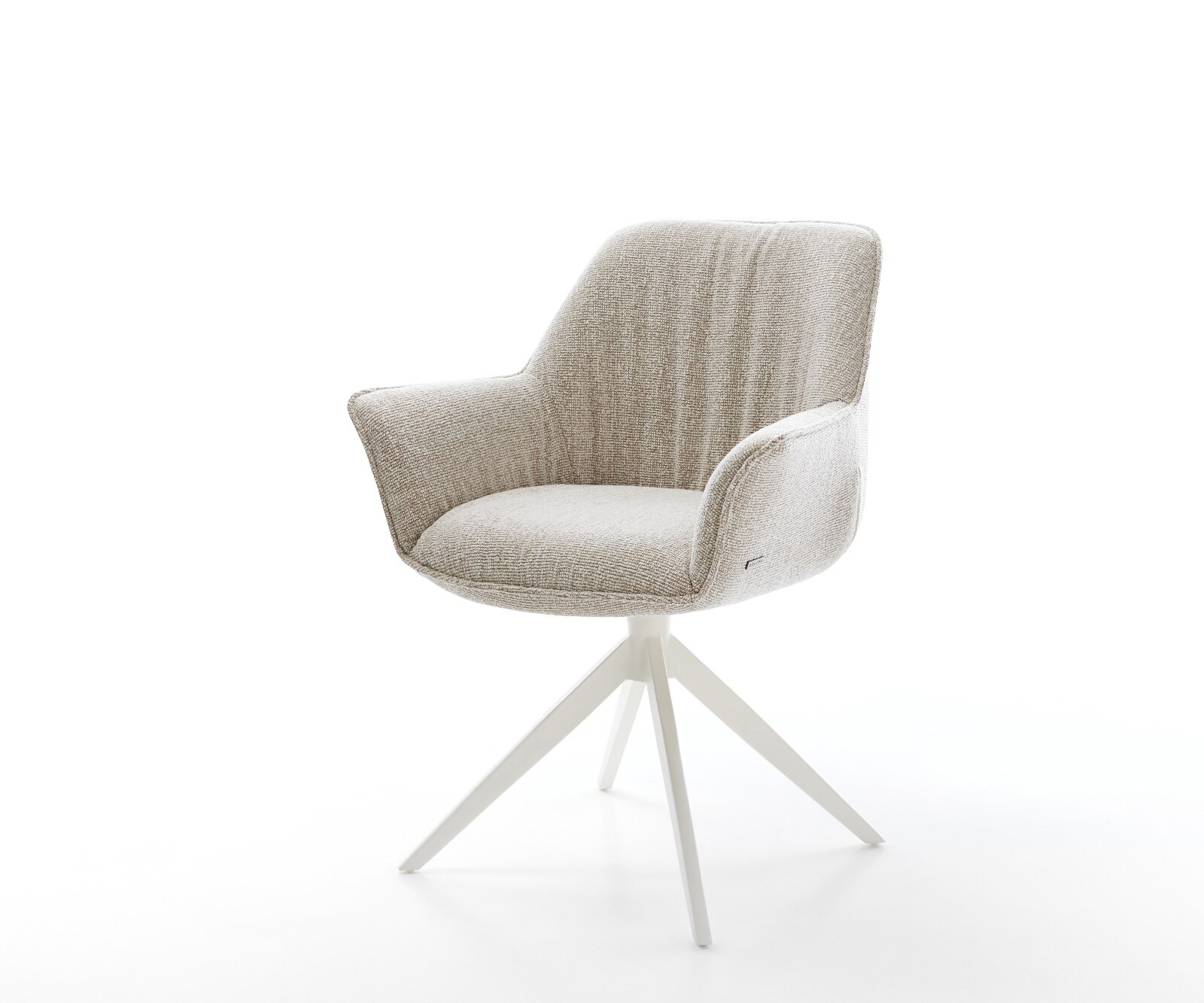 Drehstuhl Keila-Flex mit Armlehnen Webstoff Soft Beige Kreuzgestell breit W günstig online kaufen