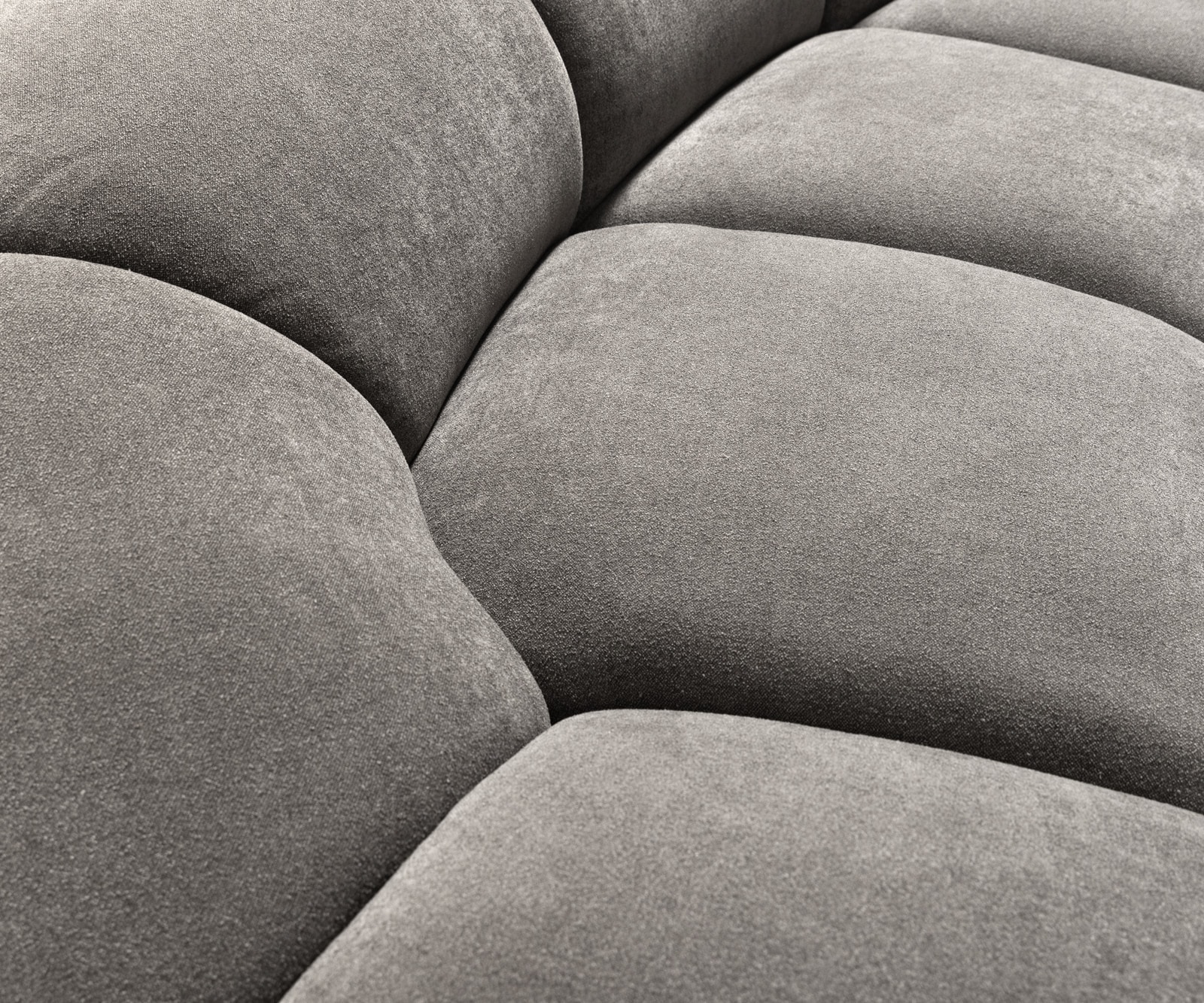 Big-Sofa Lunna 470x210 cm Strukturstoff Soft Grau 3 Kissen 4