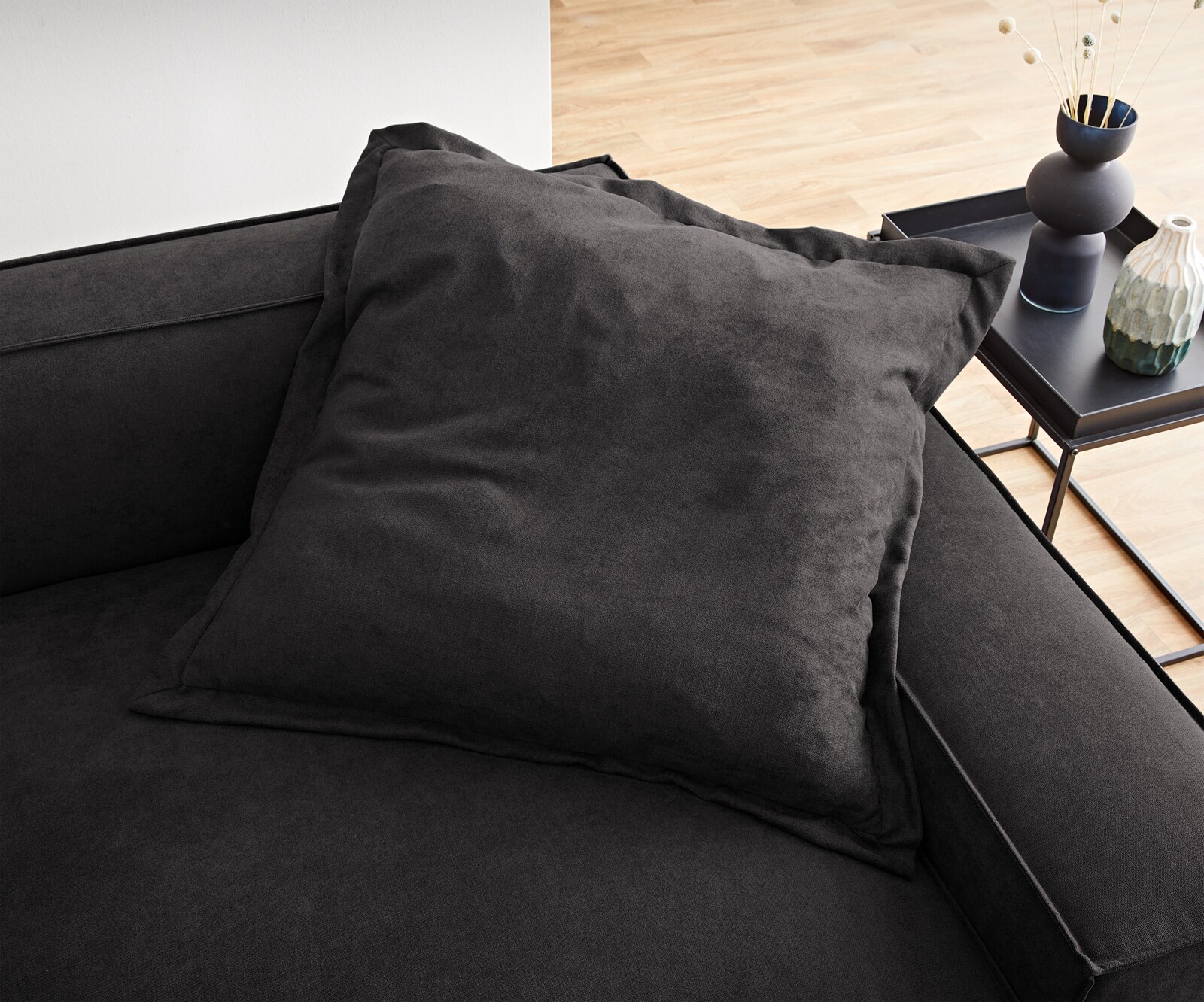 Wurfkissen Sirpio XL 85x85 Mikrofaser Schwarz 4