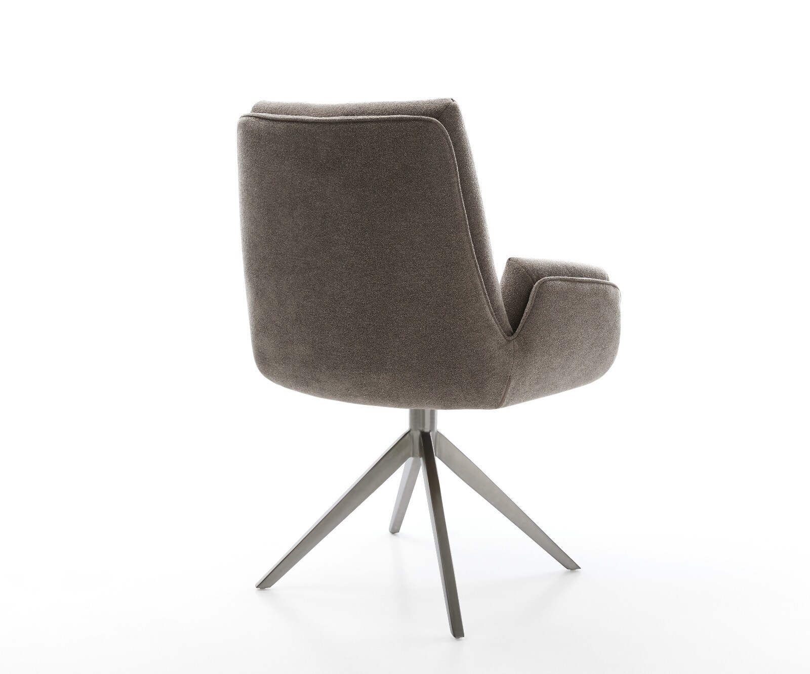 Drehstuhl Clea-Flex Strukturstoff Soft Taupe Kreuzgestell breit Graphit 360° drehbar Wippfunktion 4
