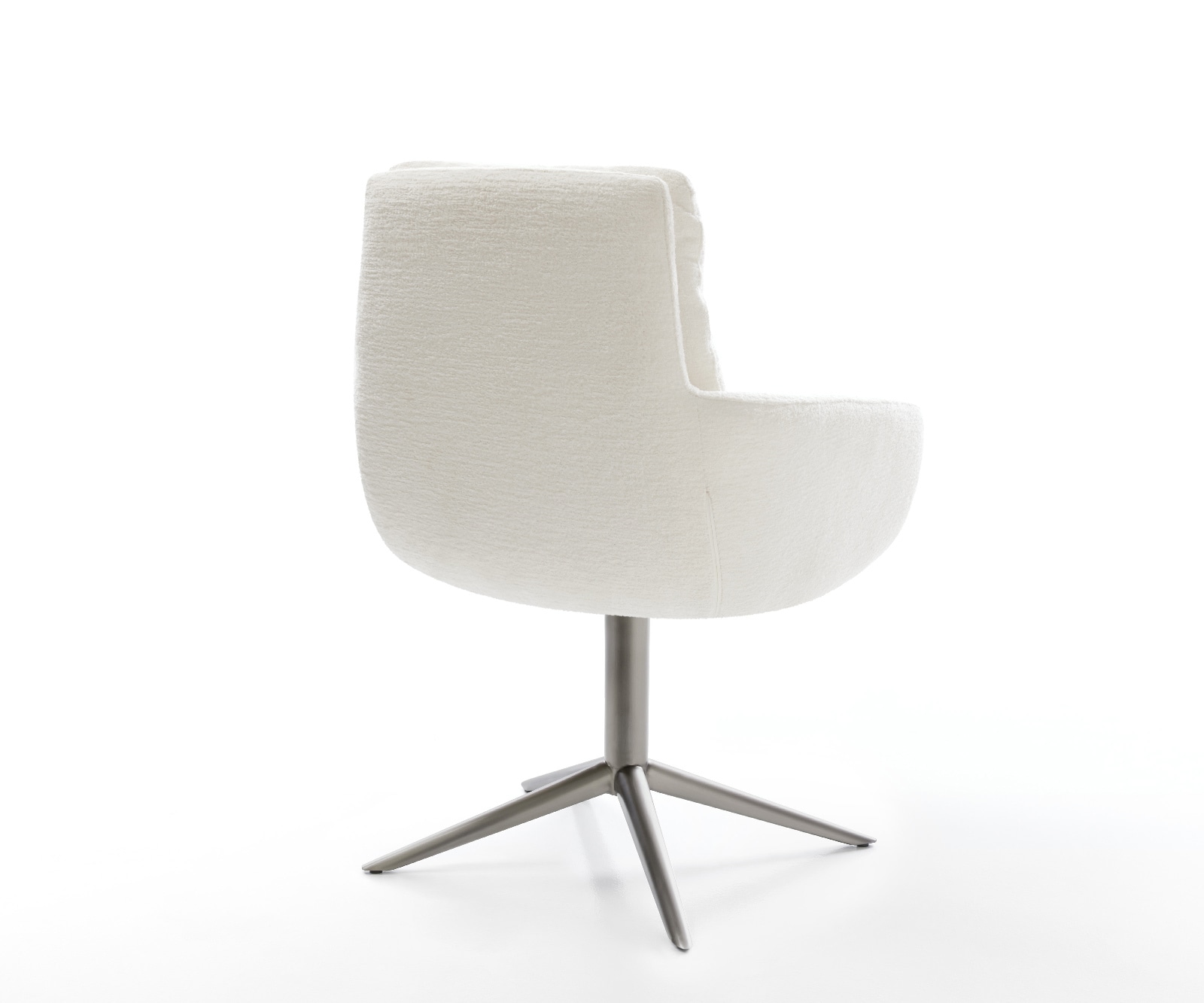 Drehstuhl Abelia-Flex mit Armlehnen Bouclé Soft Beige Fußkreuz Graphit 360° drehbar Wippfunktion 4
