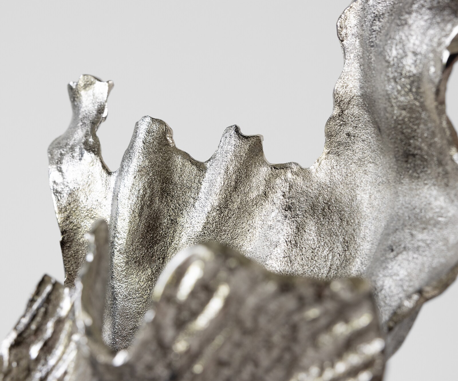Vase Corallo B43 x T24 x H61 cm Aluminium Platin Handgemacht 5