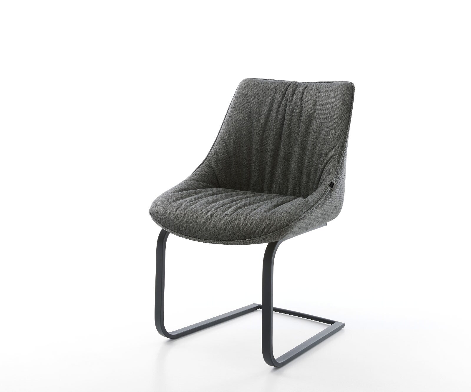 Freischwinger Elda-Flex Strukturstoff Anthrazit Freischwinger flach Schwarz günstig online kaufen