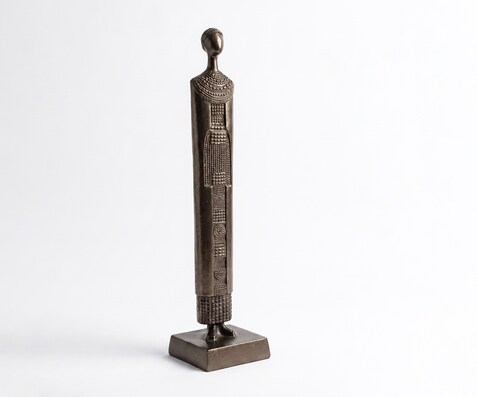 Figur Signum B12 x T12 x H51 cm Aluminium Mokka Bronze Gegossen