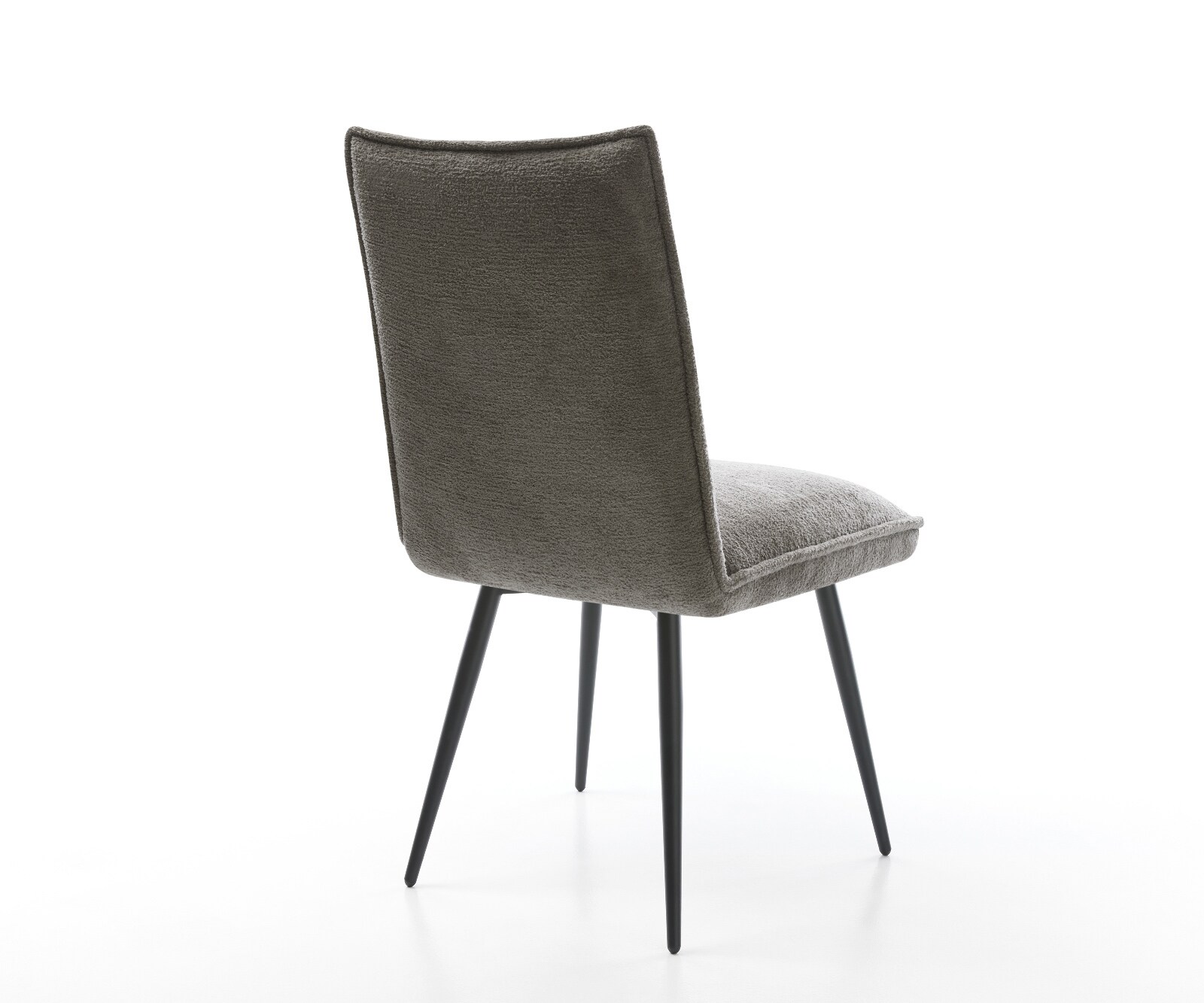 Esszimmerstuhl Lelio-Flex Bouclé Soft Schlamm 4-Fuß konisch Schwarz Taschenfederkern 5