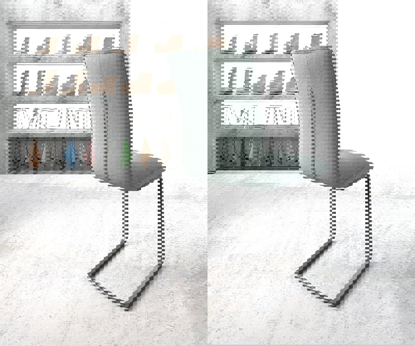 Freischwinger Maddy-Flex Stripes Mint Freischwinger flach Schwarz 3 Freischwinger Maddy-Flex Stripes Mint Freischwinger flach Schwarz 3