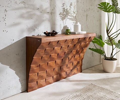Konsole Eremos 120x35 cm Akazie Braun