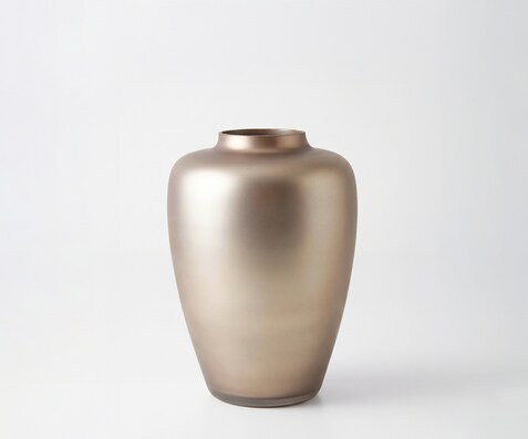Vase Somera B22 x T22 x H32 cm Glas Opal Mundgeblasen