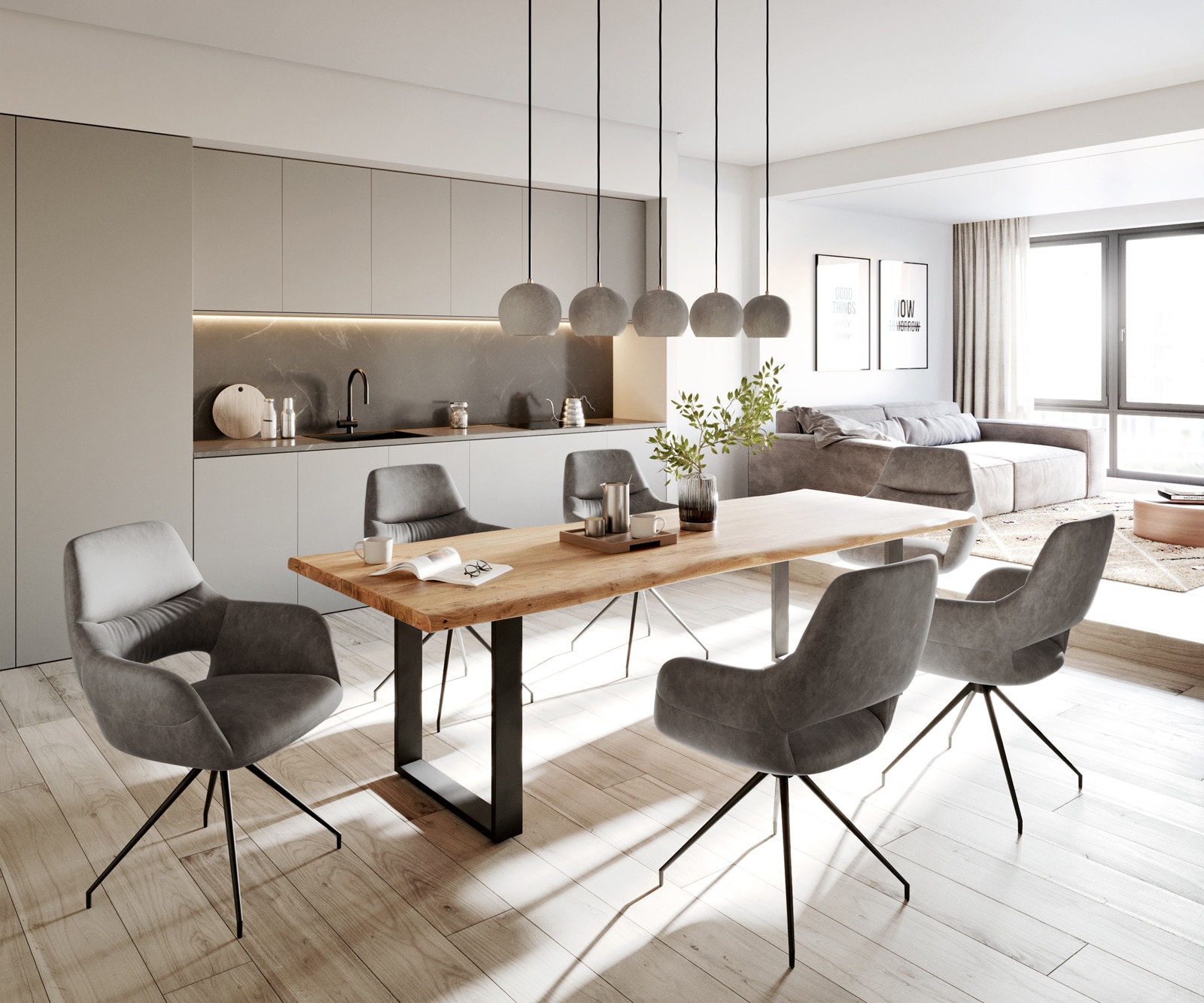 Esszimmerstuhl Yago-Flex mit Armlehnen Mikrofaser Anthrazit Vintage Kreuzgestell konisch Schwarz Taschenfederkern 3 Esszimmerstuhl Yago-Flex mit Armlehnen Mikrofaser Anthrazit Vintage Kreuzgestell konisch Schwarz Taschenfederkern 3