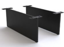 Fuß Schwebeoptik 15cm Metall Schwarz für Kastenmöbel der Tiefe 45 cm (2er Set) 3