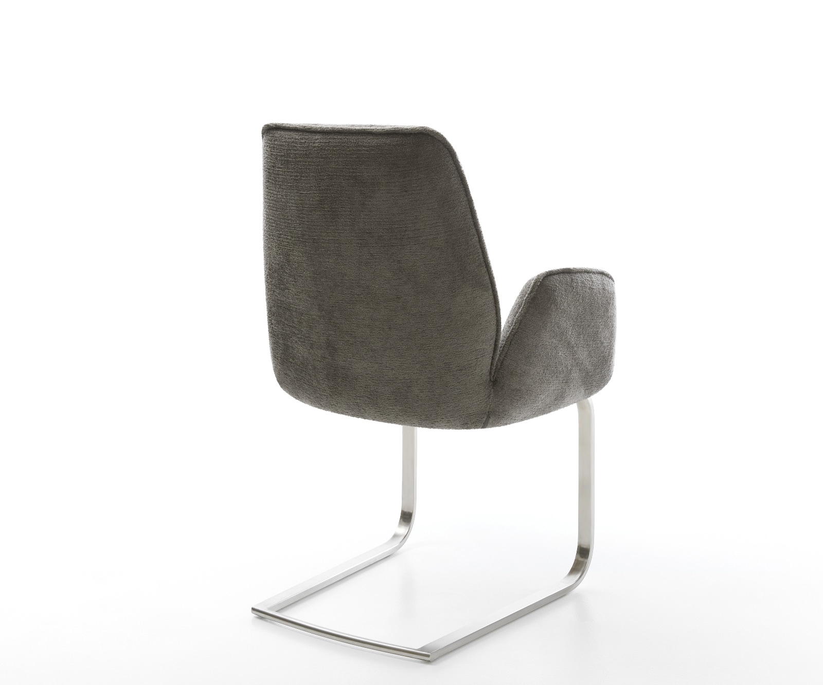 Freischwinger Zoa-Flex Bouclé Soft Schlamm Freischwinger flach Edelstahl Taschenfederkern 4