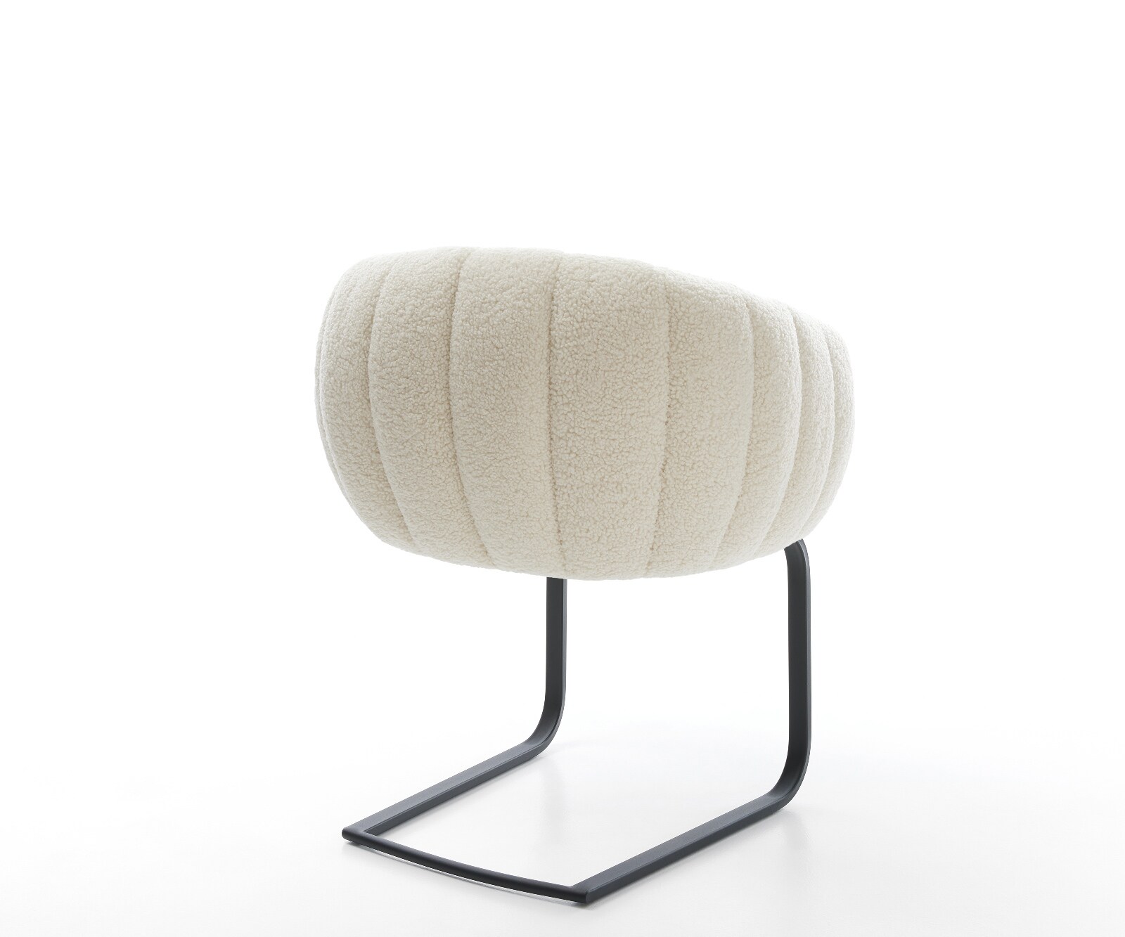 Freischwinger Jada-Flex Teddystoff Beige Freischwinger flach Schwarz Taschenfederkern 4