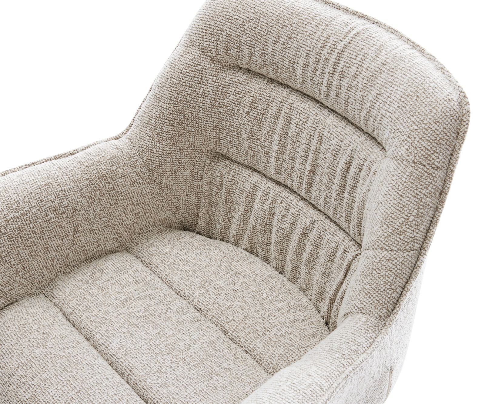 Drehstuhl Kaira-Flex Webstoff Soft Beige Kreuzgestell breit Graphit 360° drehbar Wippfunktion 4