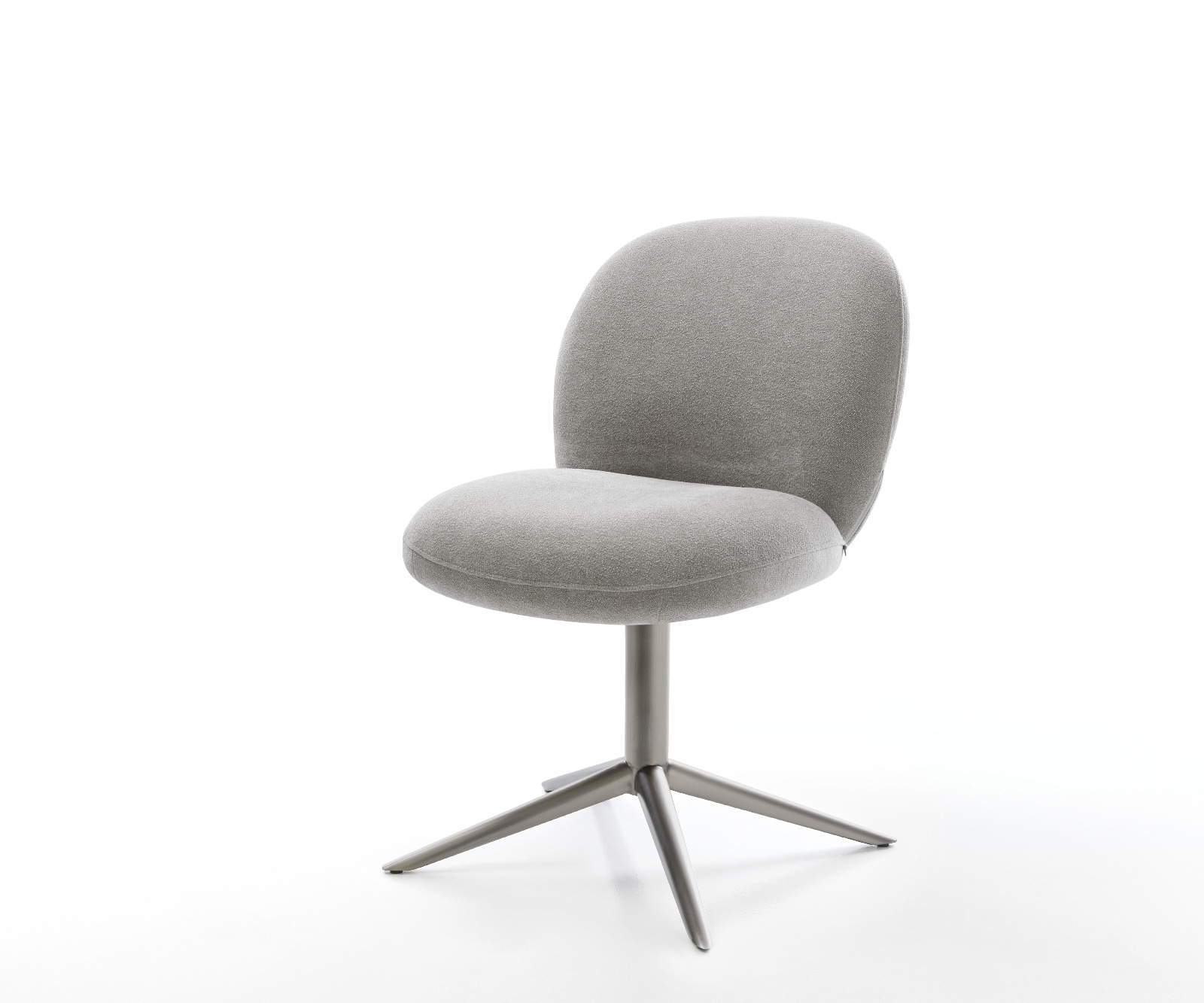 Drehstuhl Nube-Flex Strukturstoff Soft Grau Fußkreuz Graphit 360° drehbar Wippfunktion Taschenfederkern 1