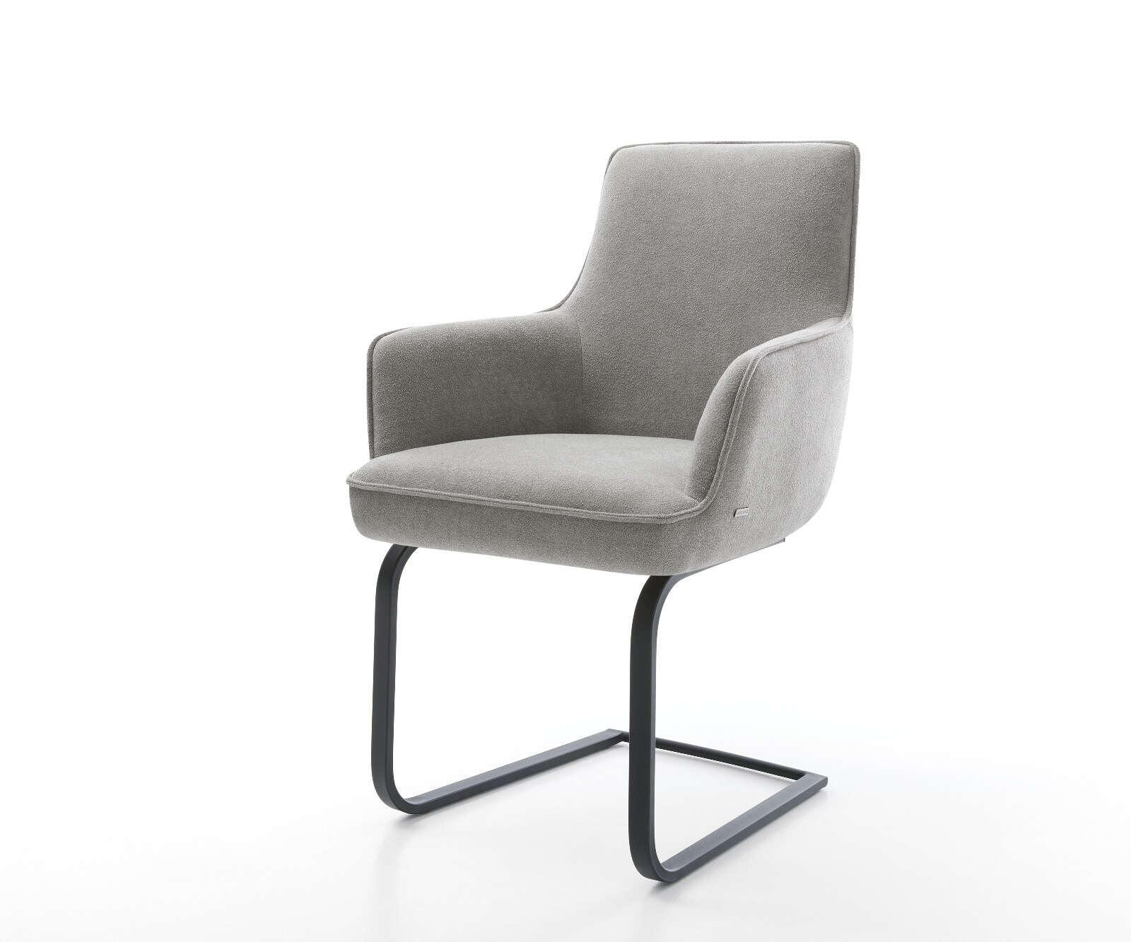 Freischwinger Heira-Flex mit Armlehnen Strukturstoff Soft Grau Freischwinge günstig online kaufen