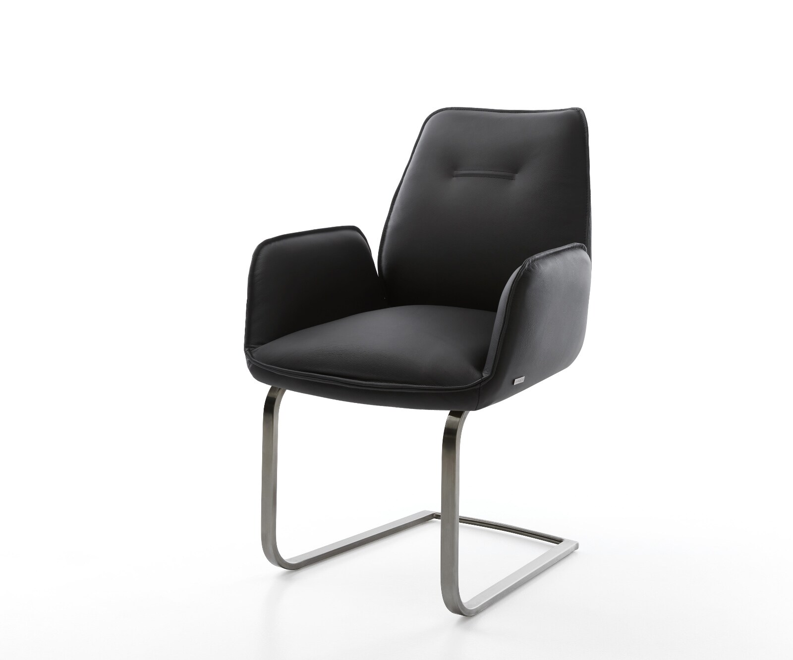 Freischwinger Zoa-Flex Echt-Leder Schwarz Freischwinger flach Graphit