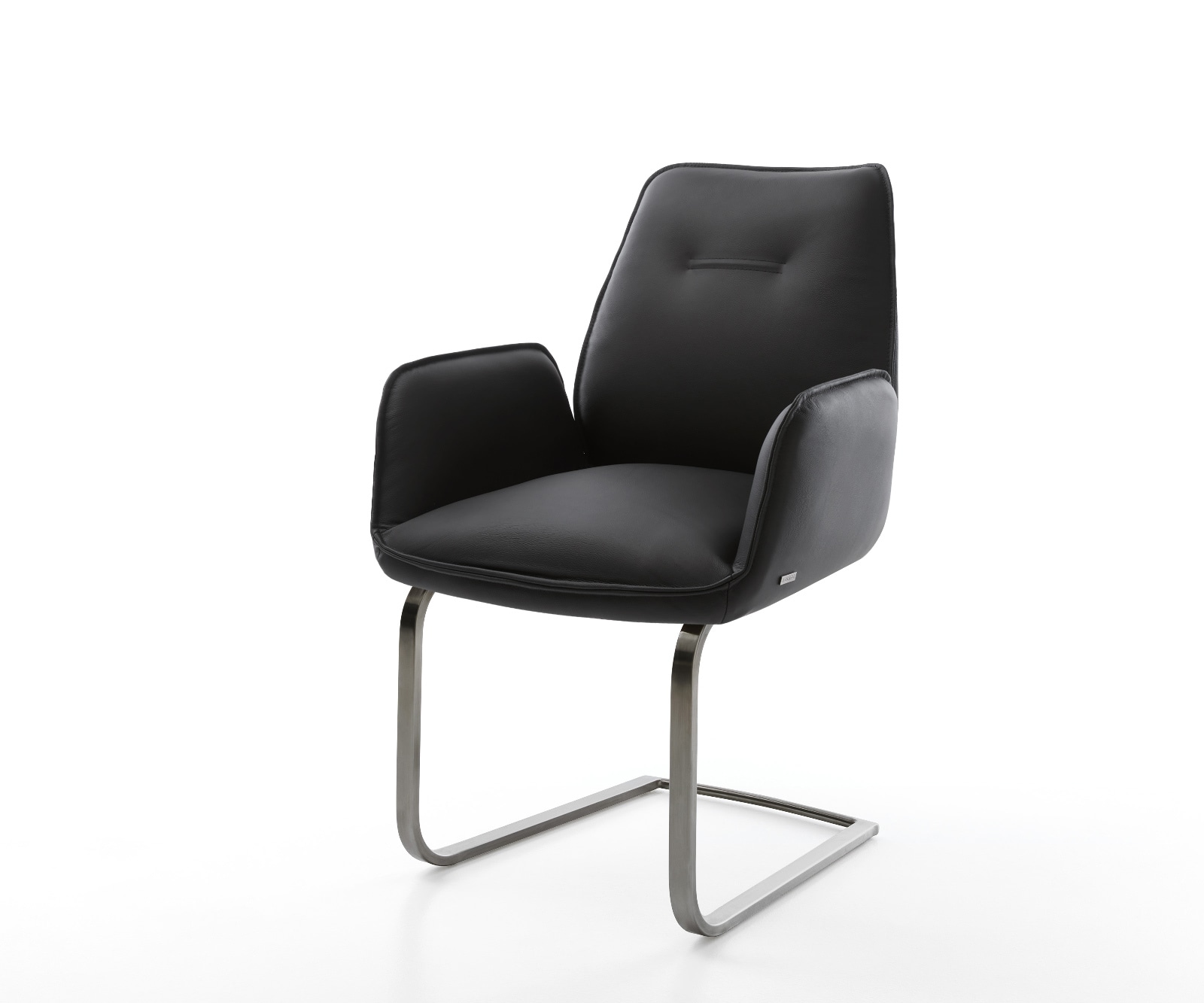 Freischwinger Zoa-Flex Echt-Leder Schwarz Freischwinger flach Graphit